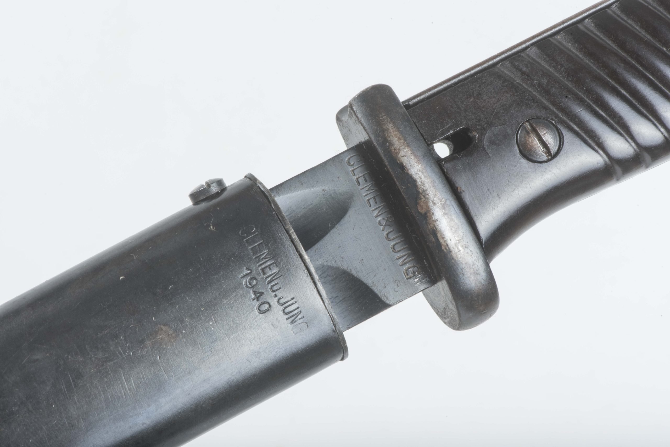Matching K98 bayonet marked Clemen & Jung 1940 #2651 — image 11