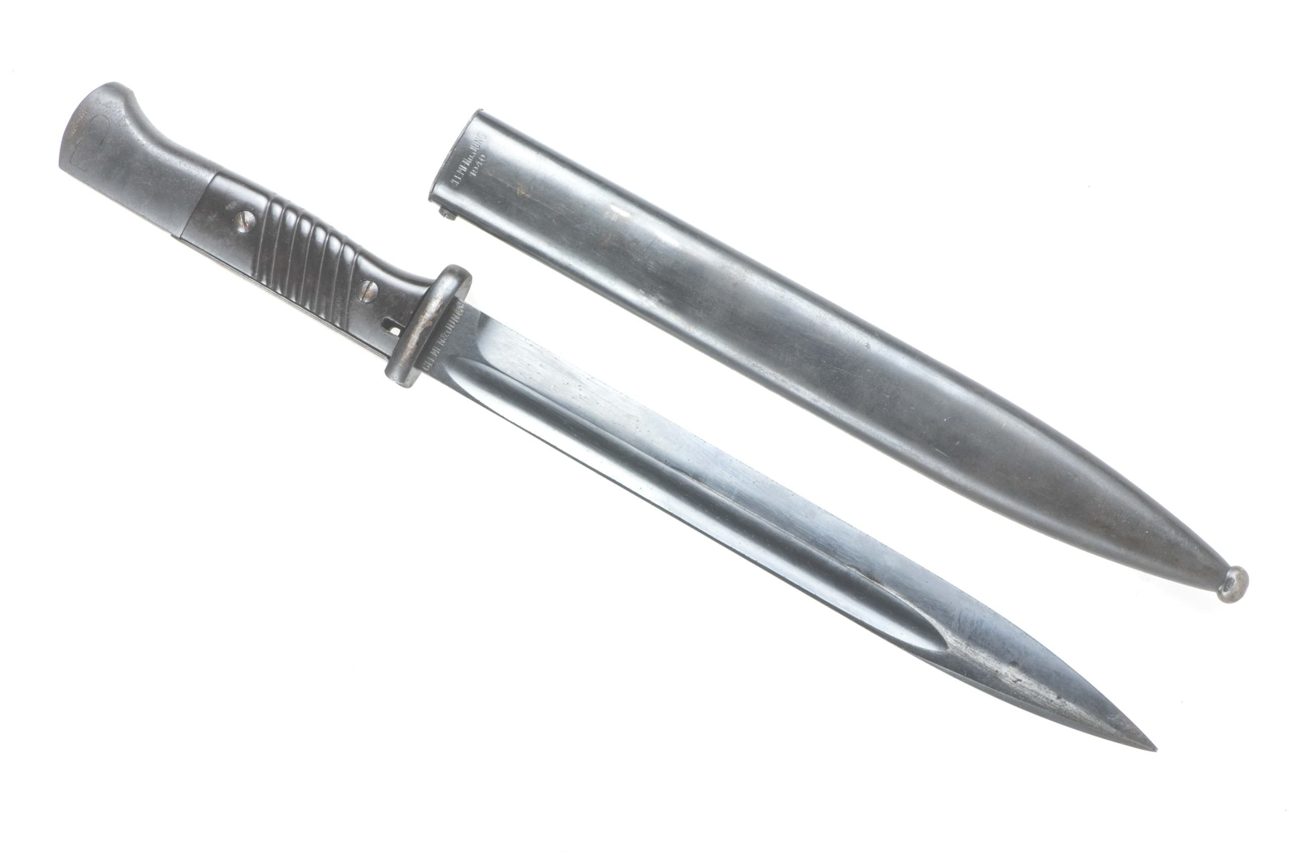 Matching K98 bayonet marked Clemen & Jung 1940 #2651 — image 2