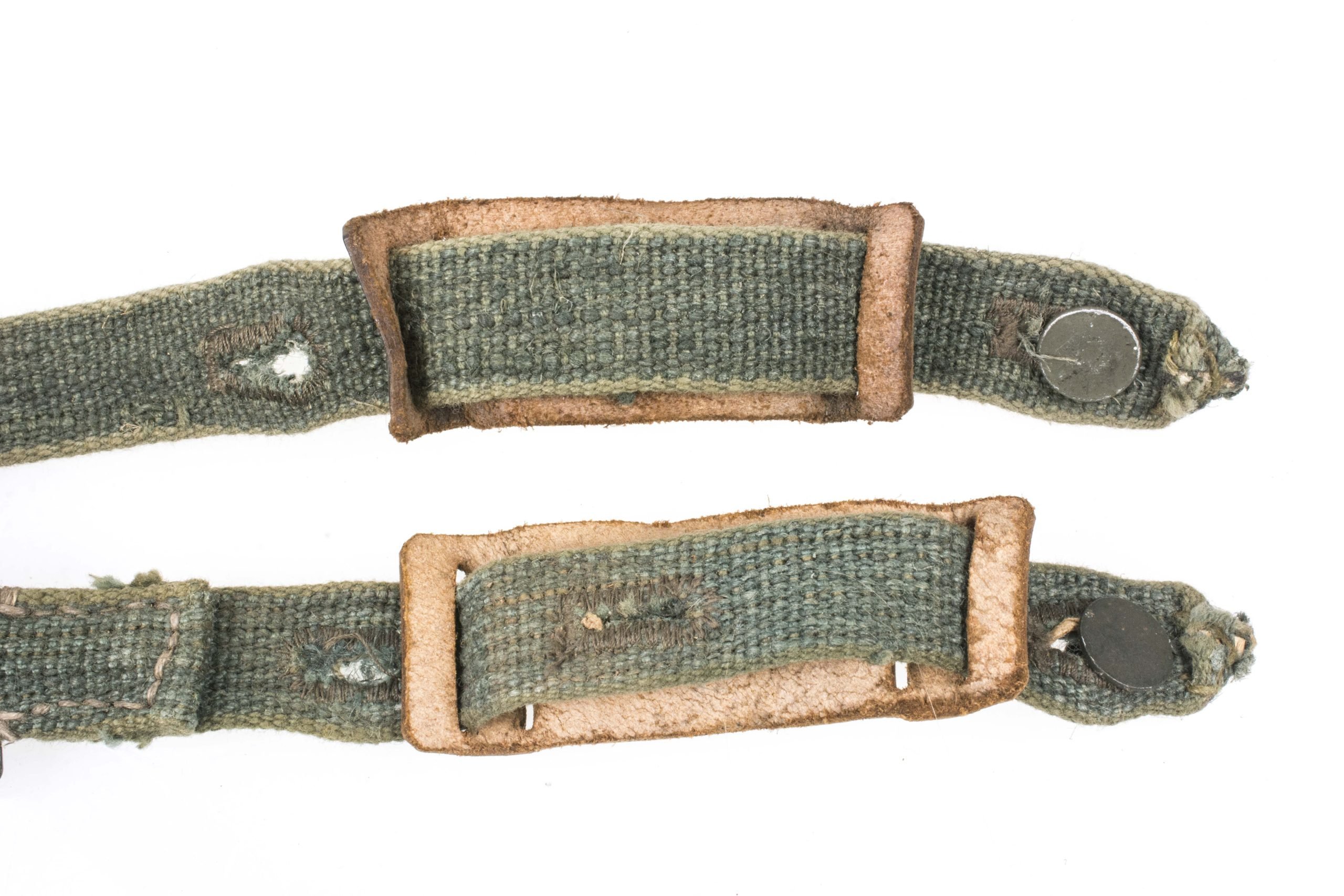Perfect stone mint set of early gasmask straps marked Robert Larsen, Berlin SW68 1940 — image 4