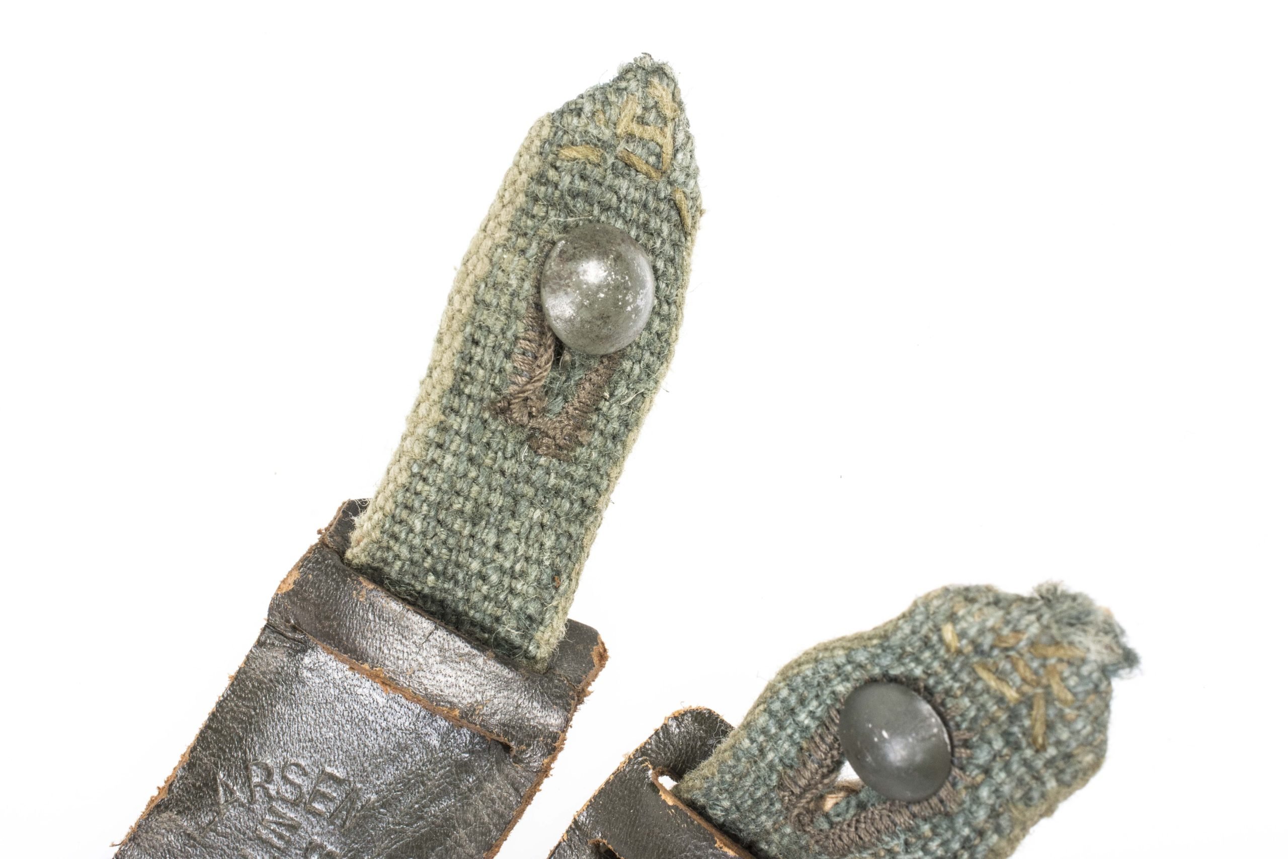 Perfect stone mint set of early gasmask straps marked Robert Larsen, Berlin SW68 1940 — image 7
