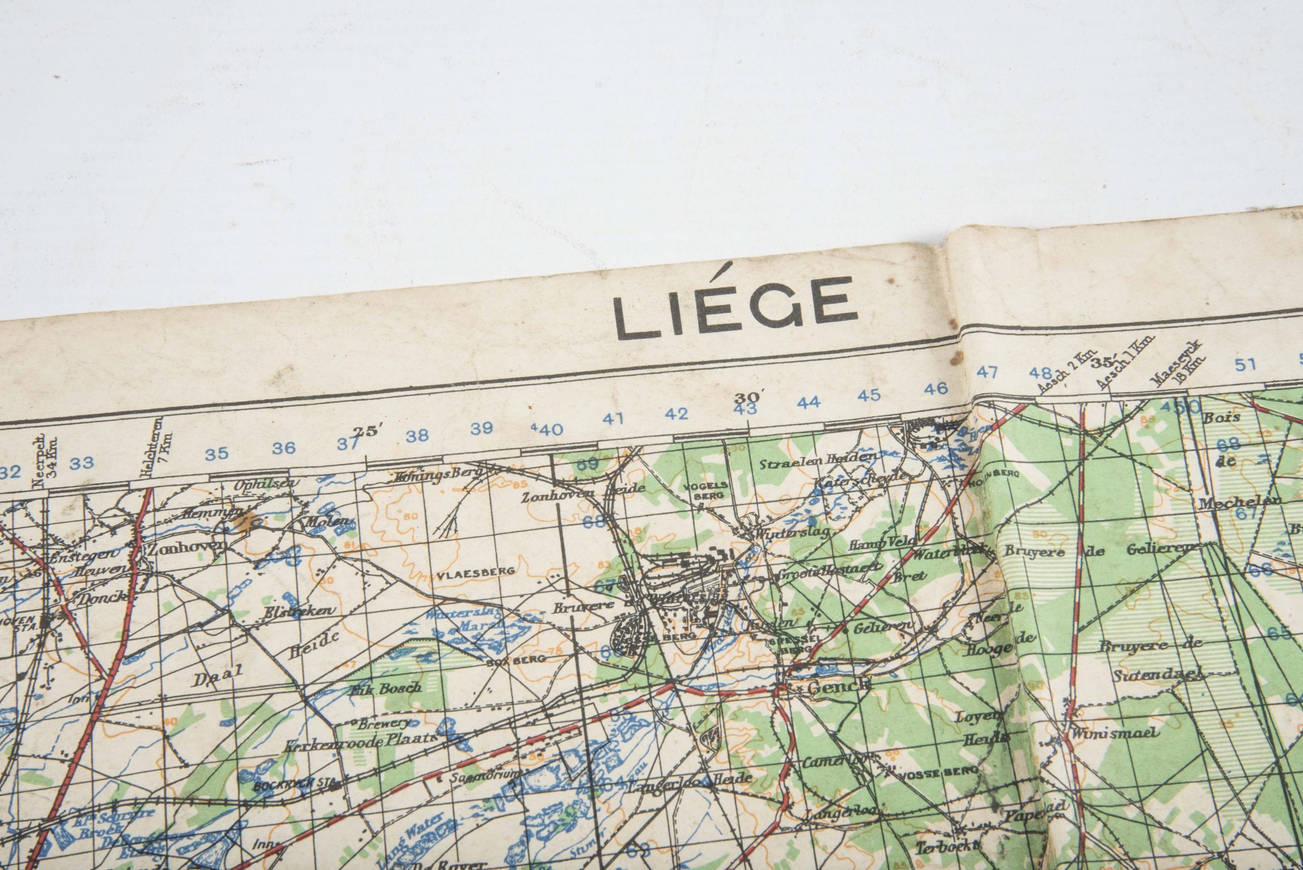 US M1938 mapcase with board and Liege map marked Turner Mfg. Co. 1942 — image 4