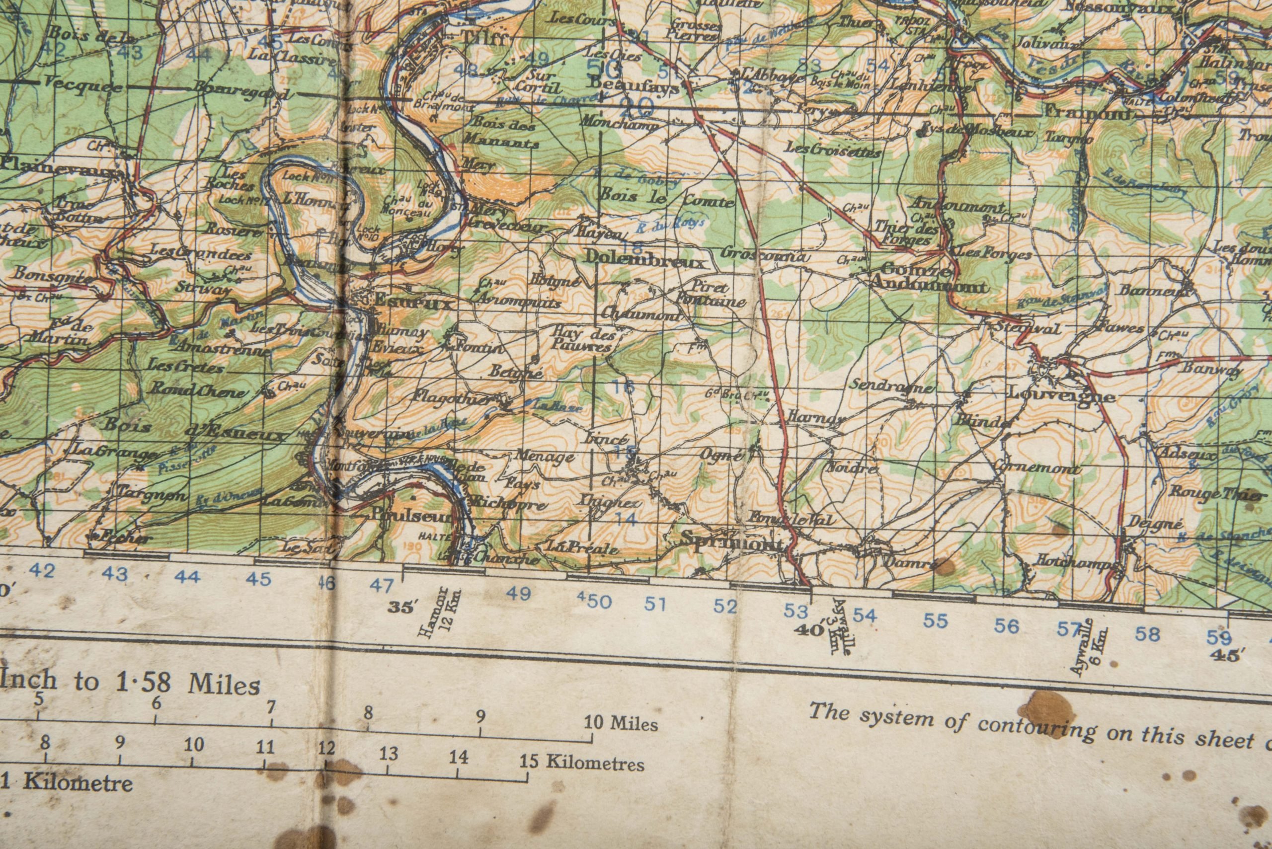 US M1938 mapcase with board and Liege map marked Turner Mfg. Co. 1942 — image 5