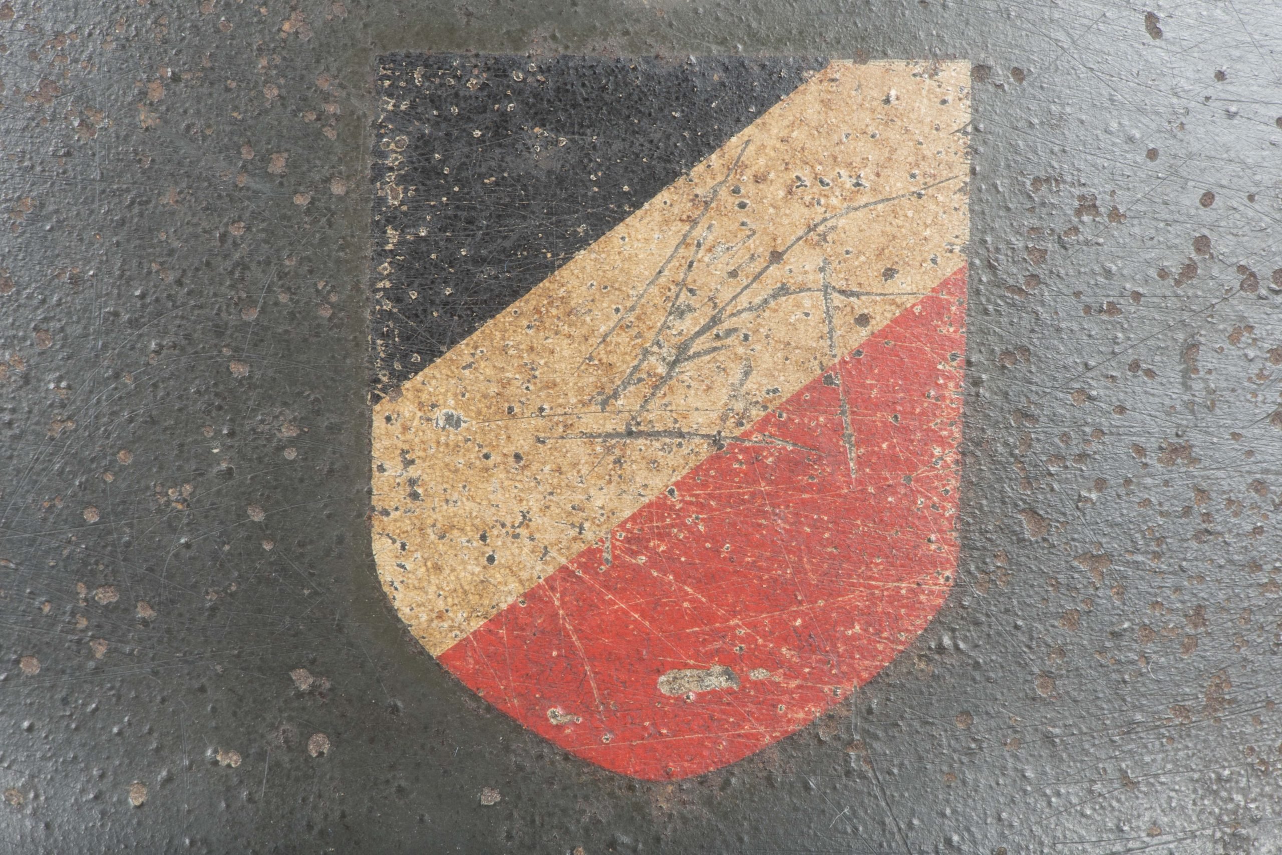 Q66 M35 double decal Heer helmet from Castricum — image 11