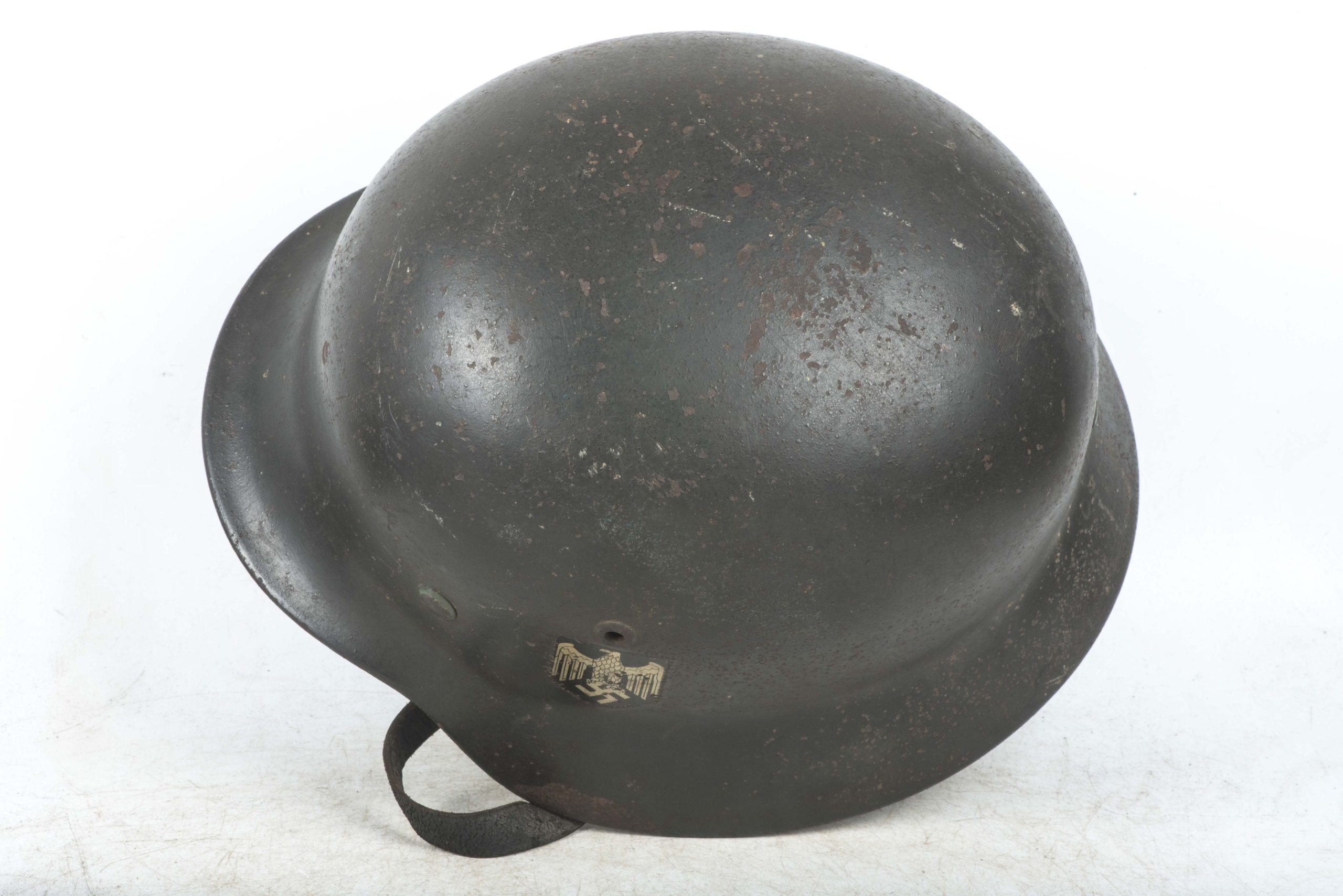 Q66 M35 double decal Heer helmet from Castricum — image 8