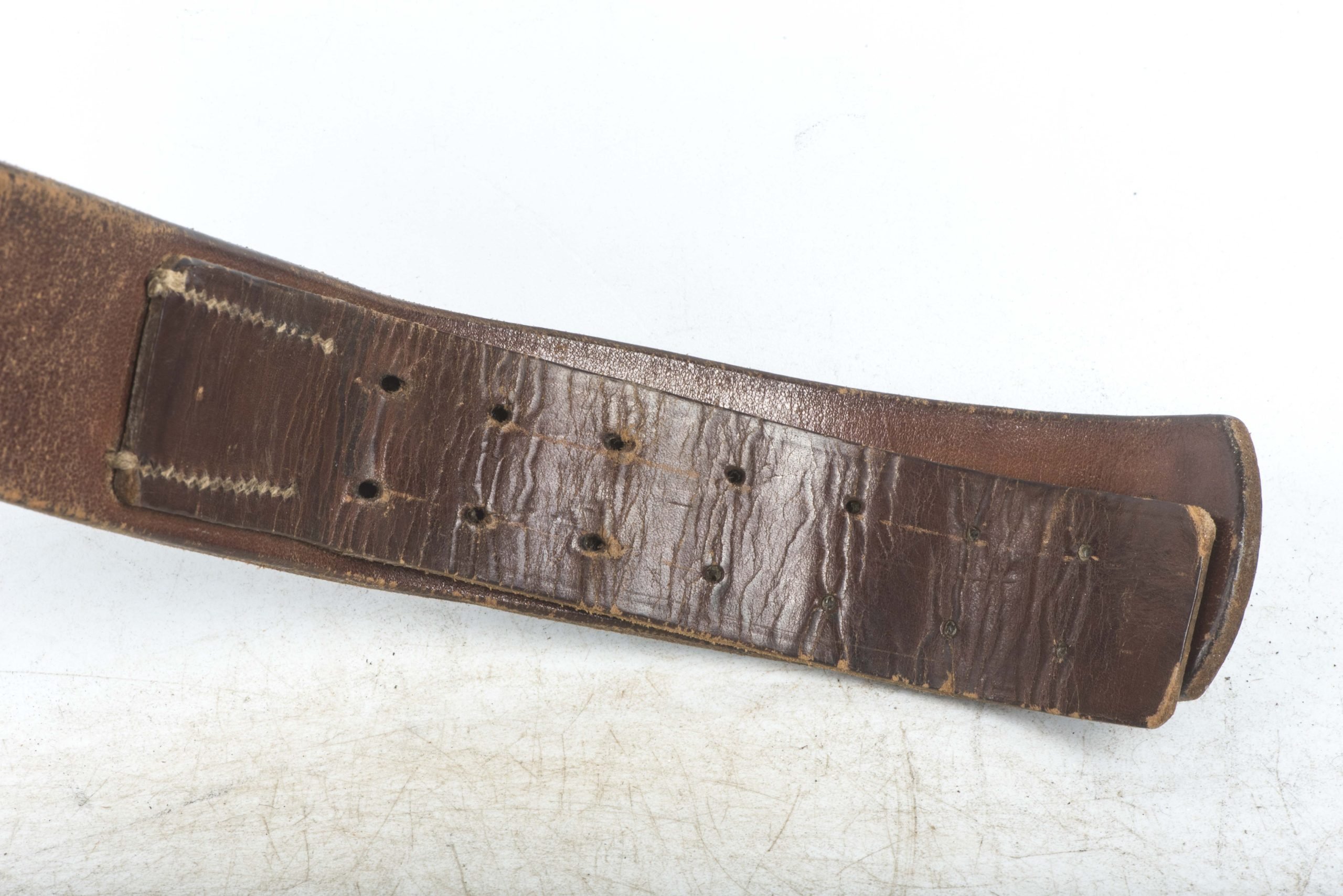 Leather equipment belt size 100 marked jnb 1942 — image 5