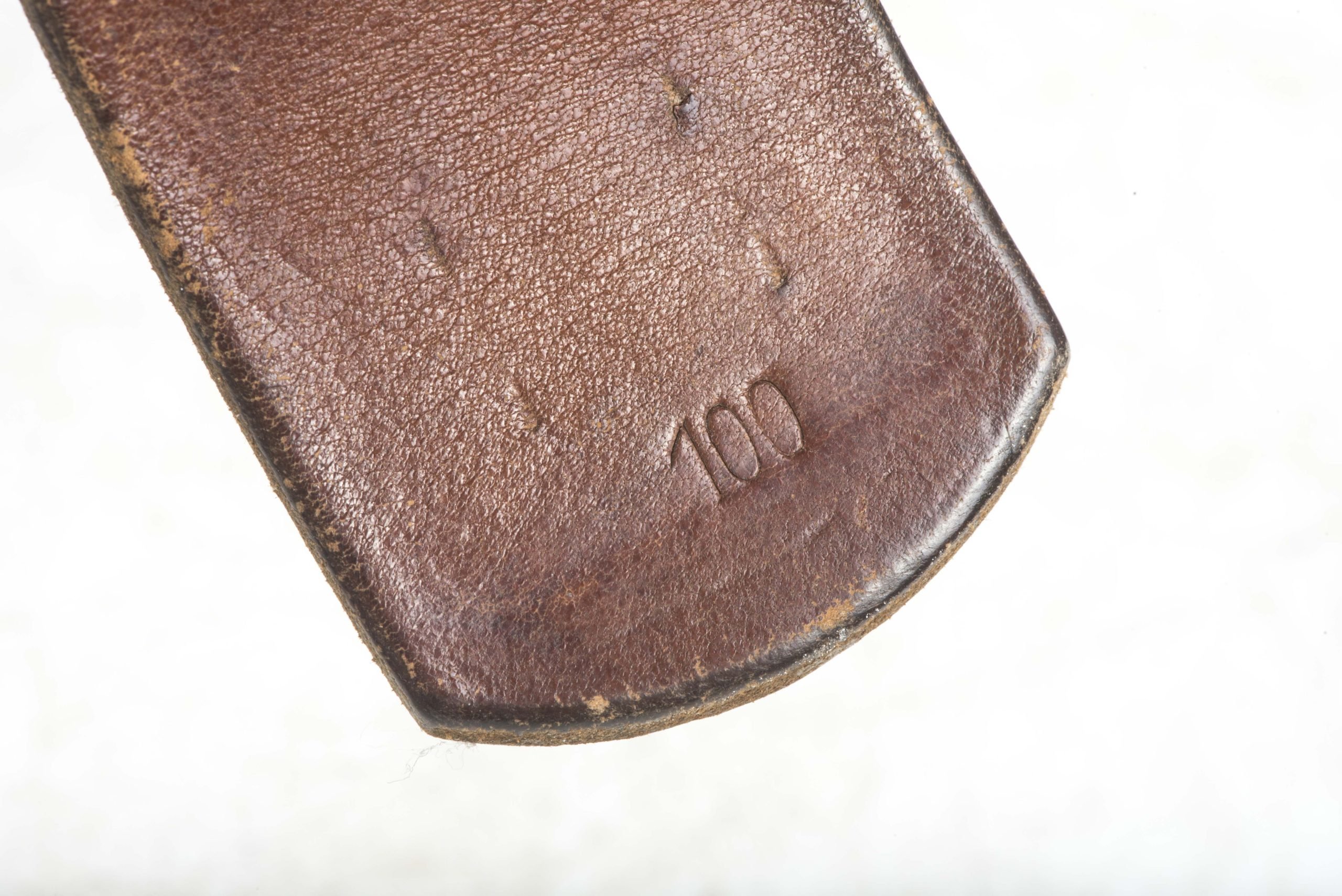 Leather equipment belt size 100 marked jnb 1942 — image 6