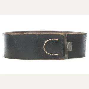 Leather equipment belt size 95 marked R.B.Nr. 0/0676/0120 43