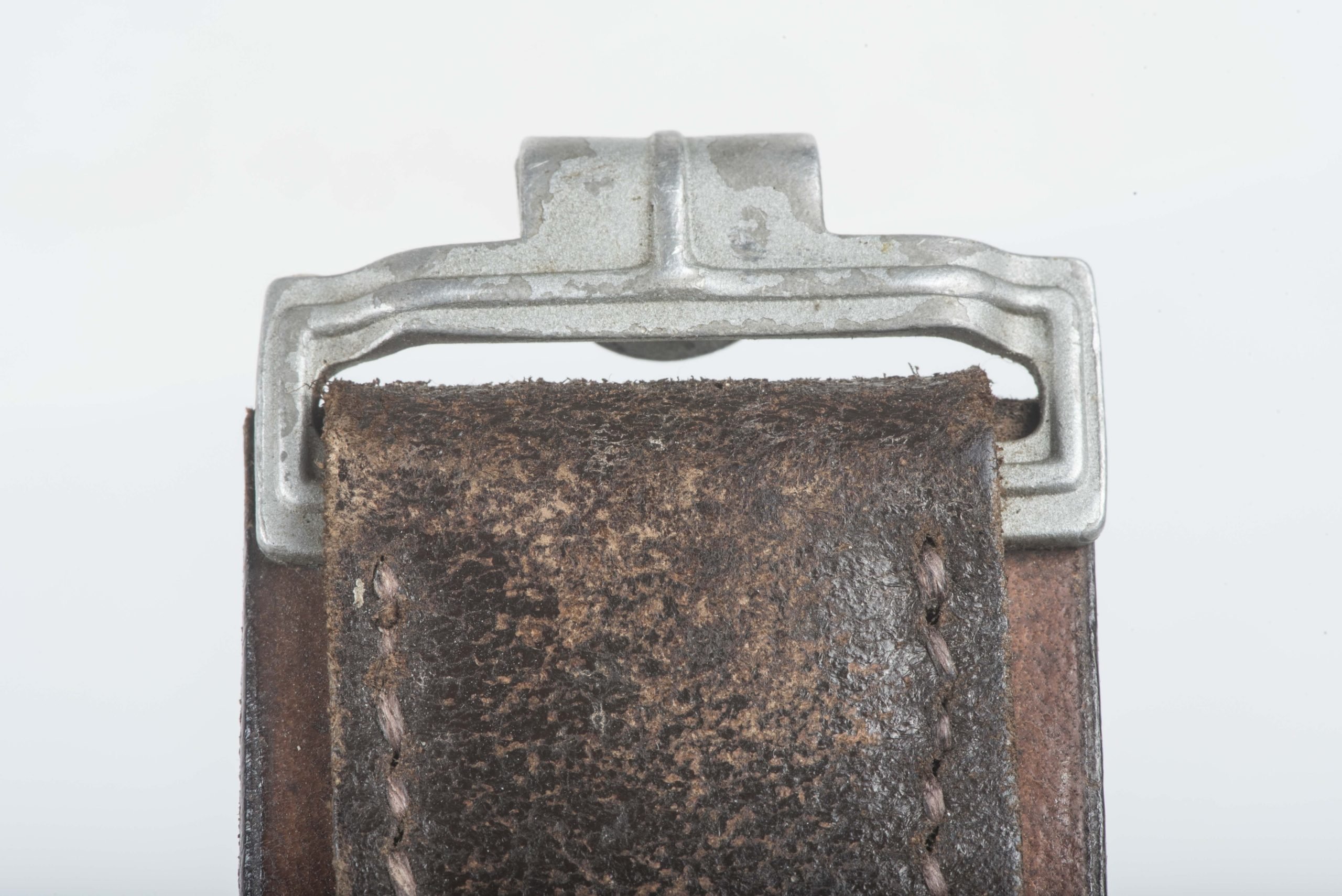 Chocolate brown Luftwaffe issue equipment belt size 95 marked Wiko, Bielefeld 1938, S.Fl. Hst. Kamp. 1938, LBAB 37., S.Fl.Hst.Kamp 1938 — image 16