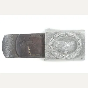 Tabbed aluminium Luftwaffe belt buckle by Berg u. Nolte A.-G., …
