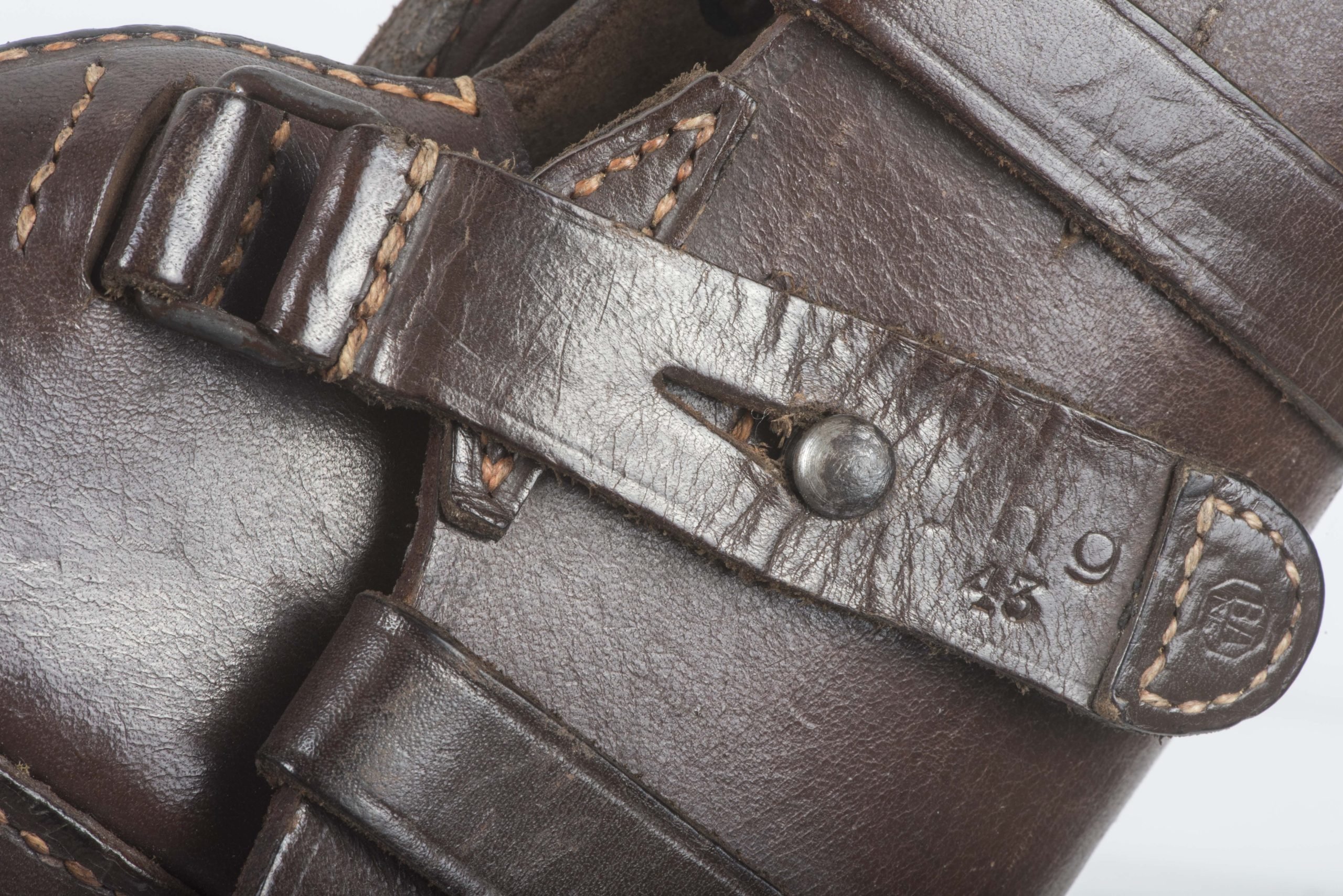 Textbook chocolate brown Luftwaffe issue FN 1922 holster — image 3
