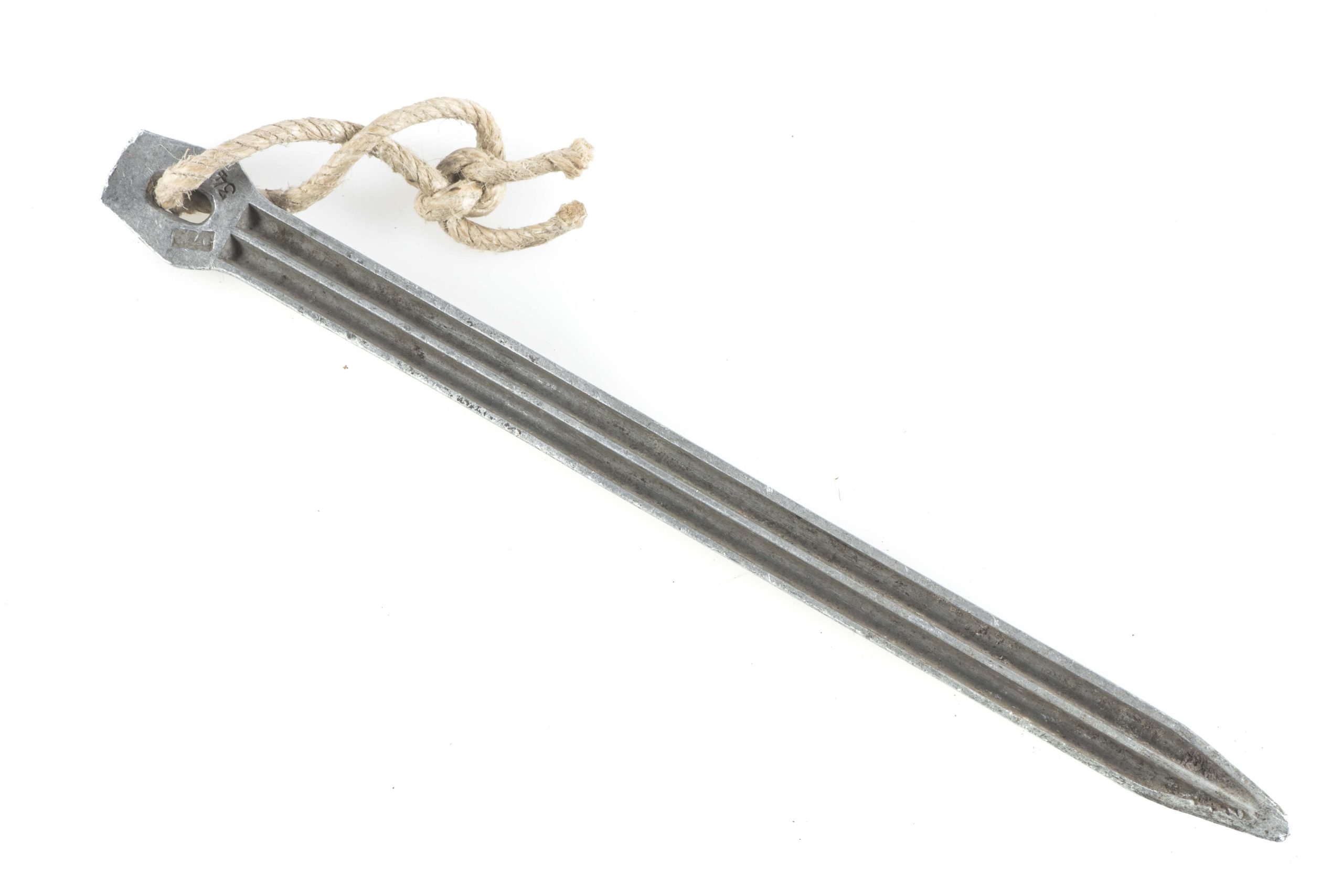 Single Zeltbahn peg marked S&C 34 — image 2