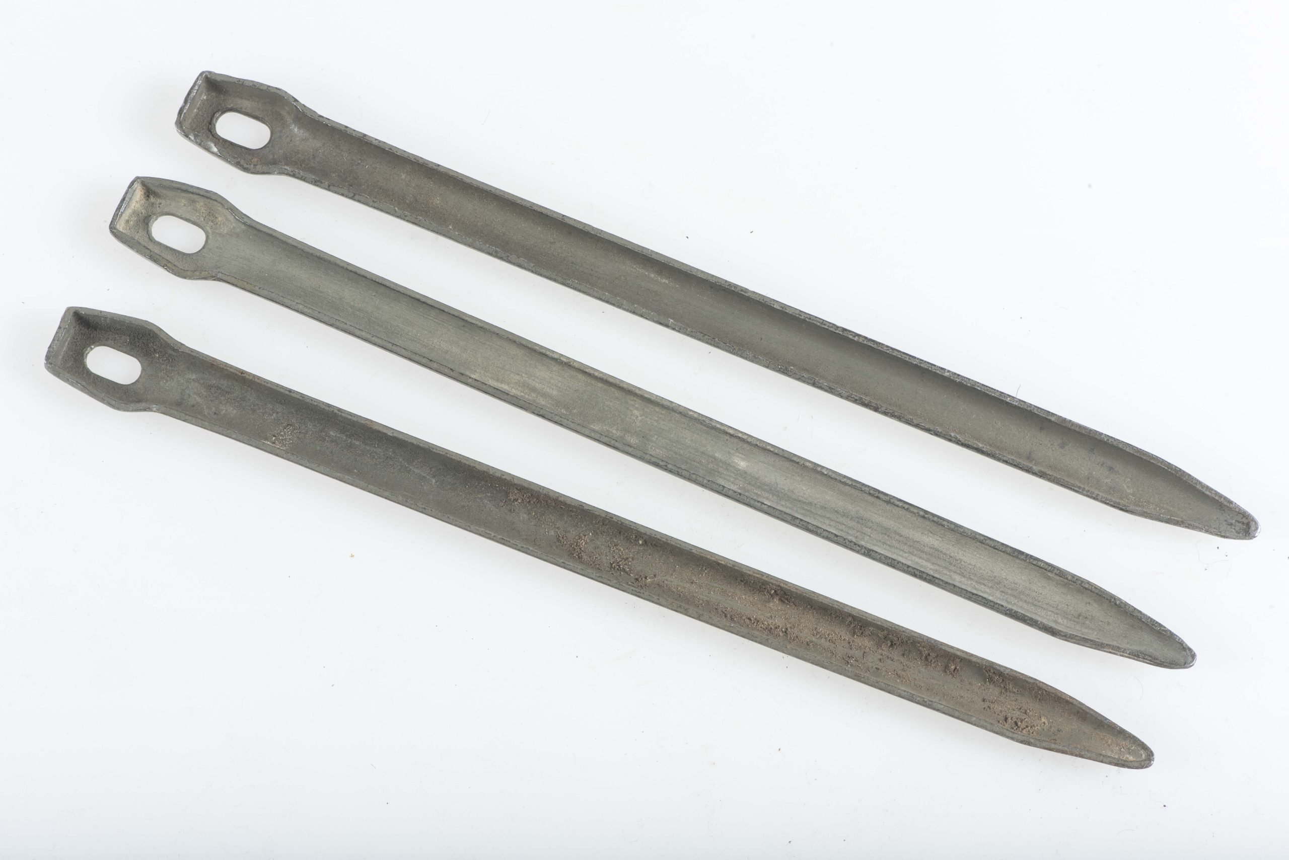 Three matching Zeltbahn pegs marked MSS 41 — image 3