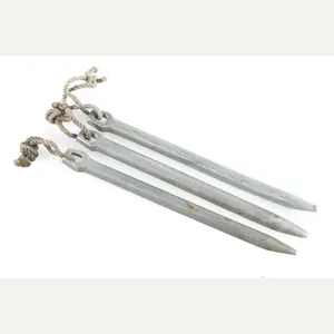 Three matching Zeltbahn pegs marked GA 38