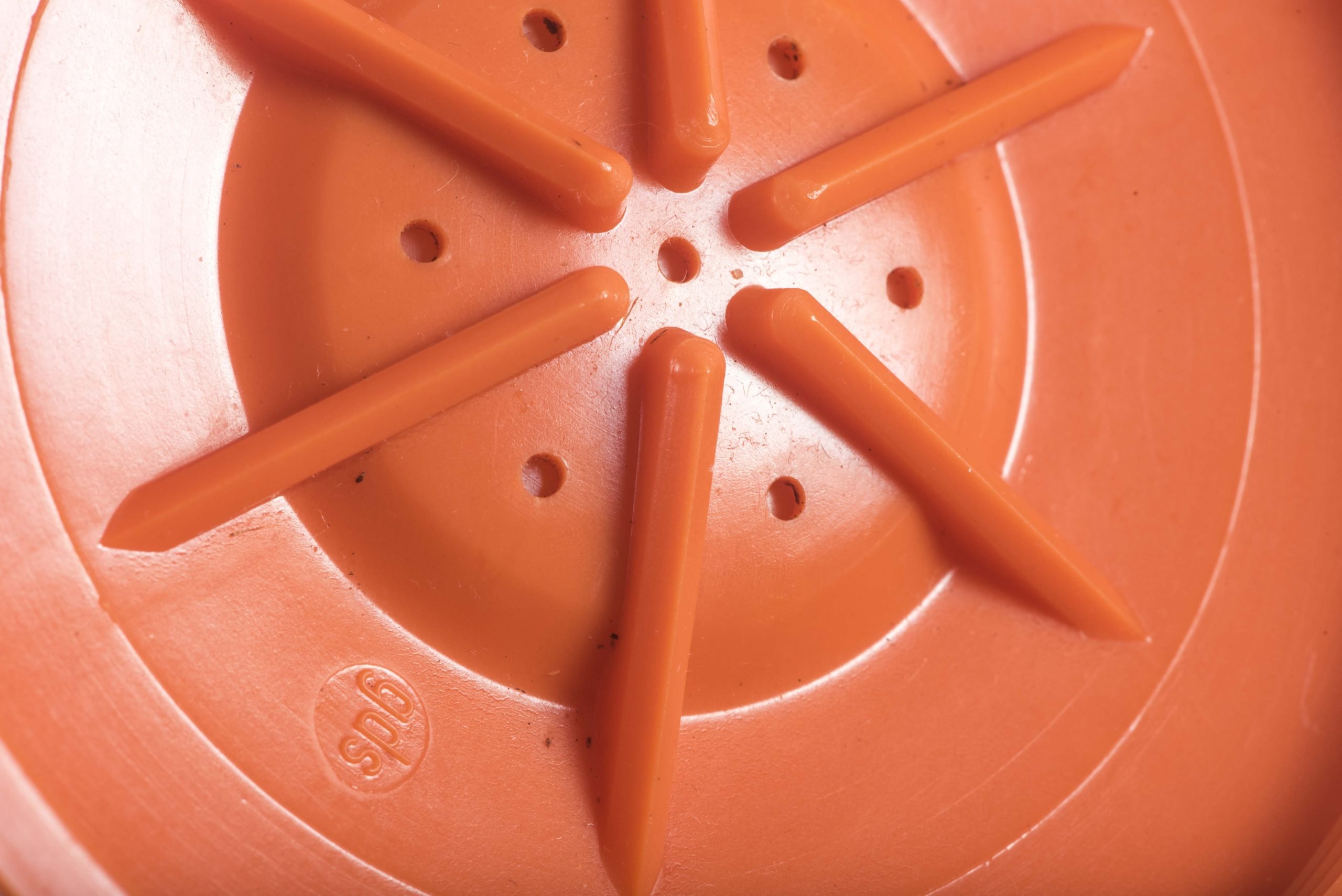 Orange salt container marked gds K — image 6