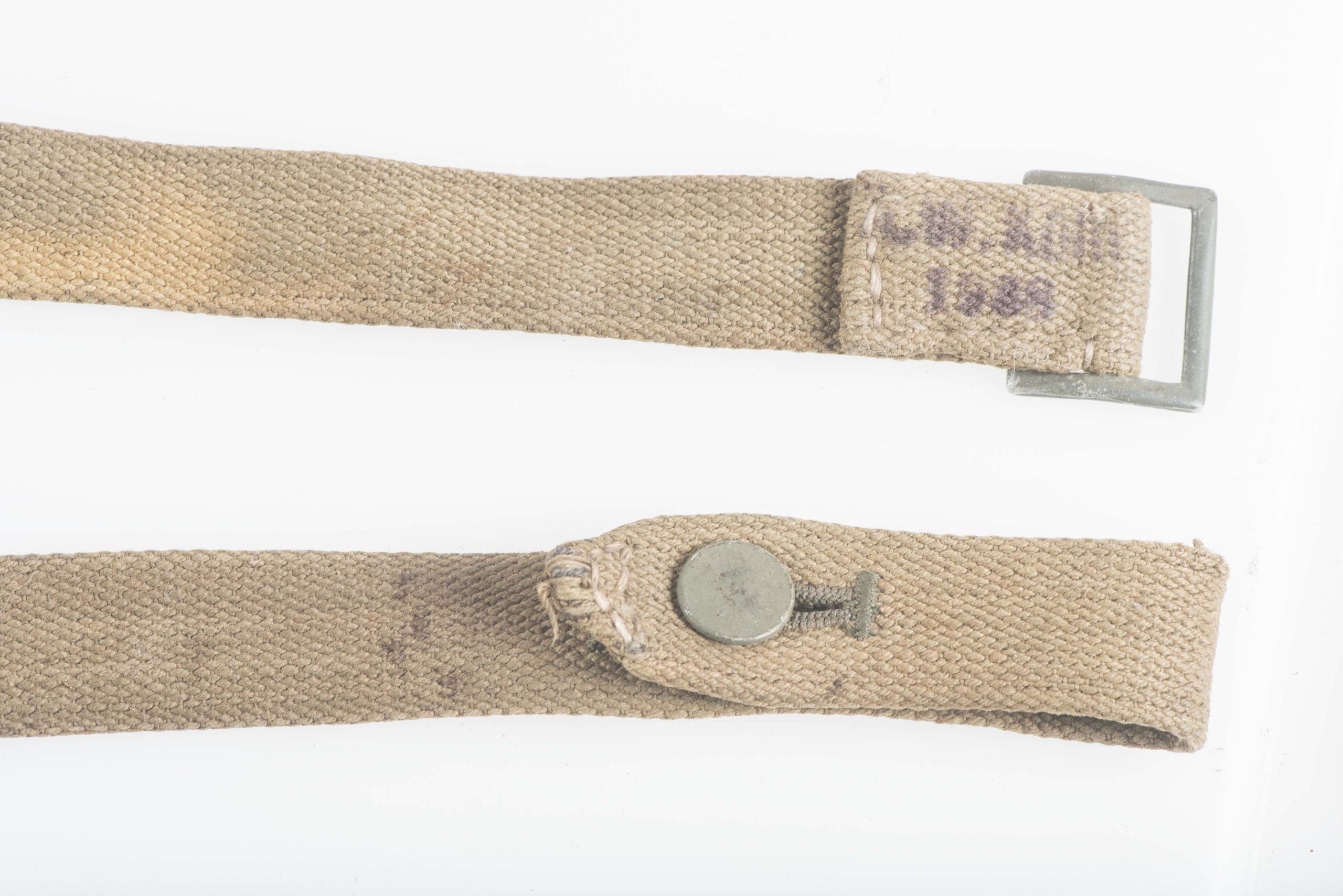 Long pre war gasmask canister strap dated 1938 — image 3