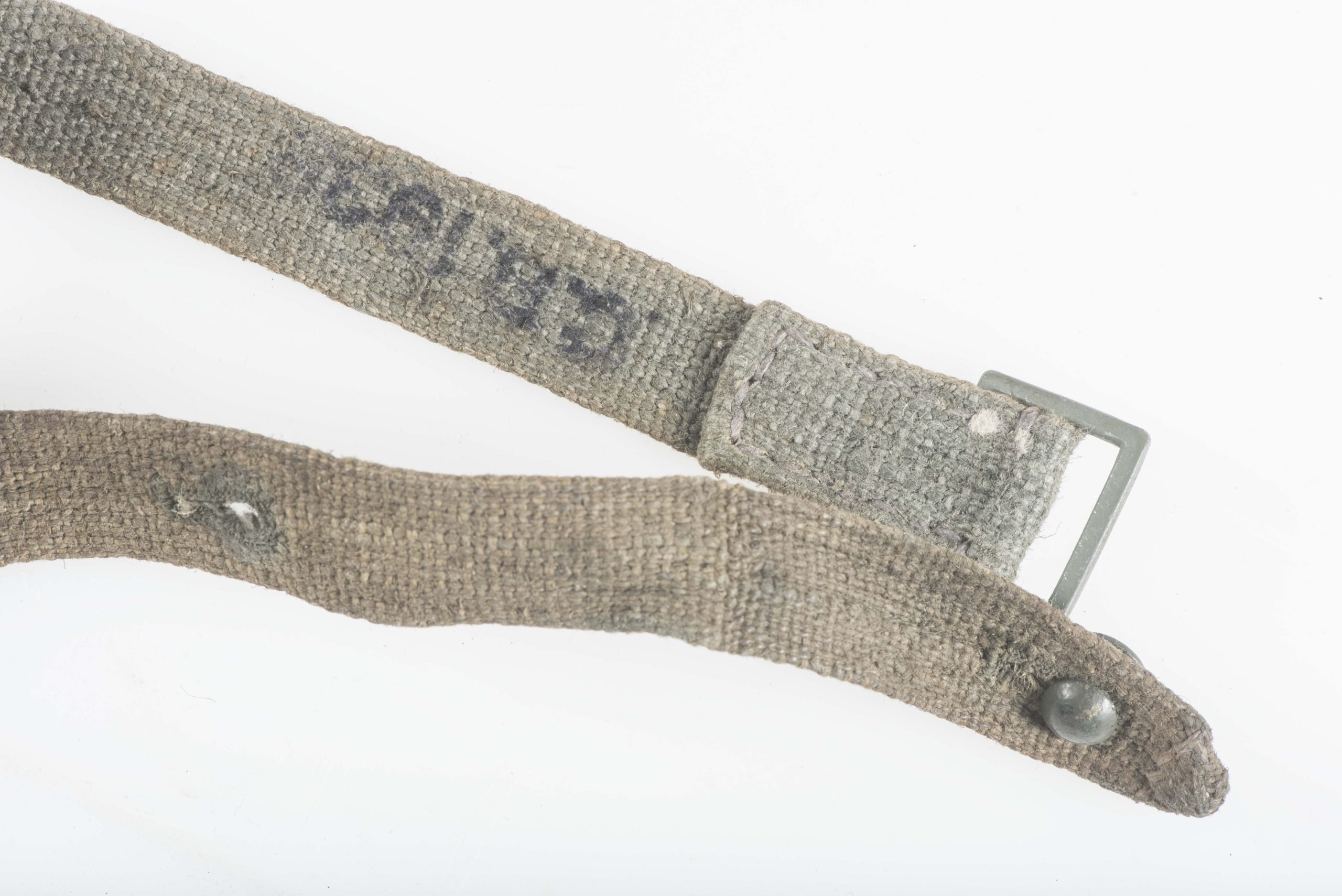 Long pre war gasmask canister strap dated 1938 — image 2