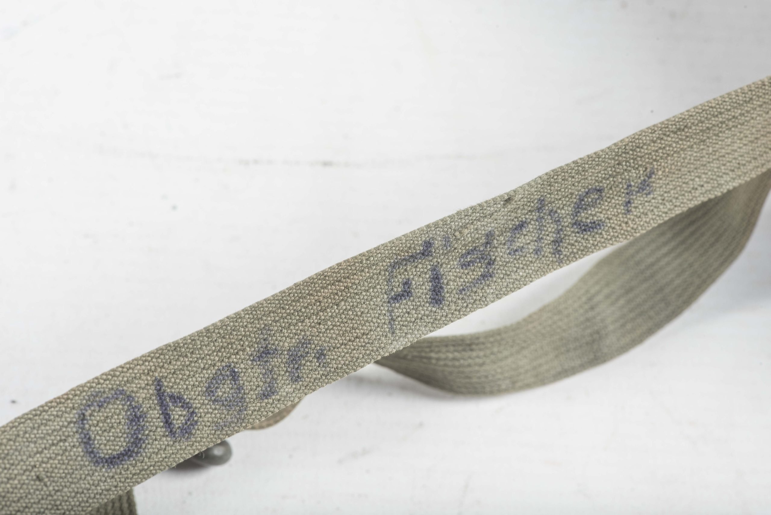 Tall M38 gasmask canister set dated 1943 with green rubber mask — image 18