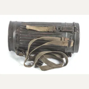 Rare tall M38 gasmask canister set manufactured by Eisenhuttenwerke Thale