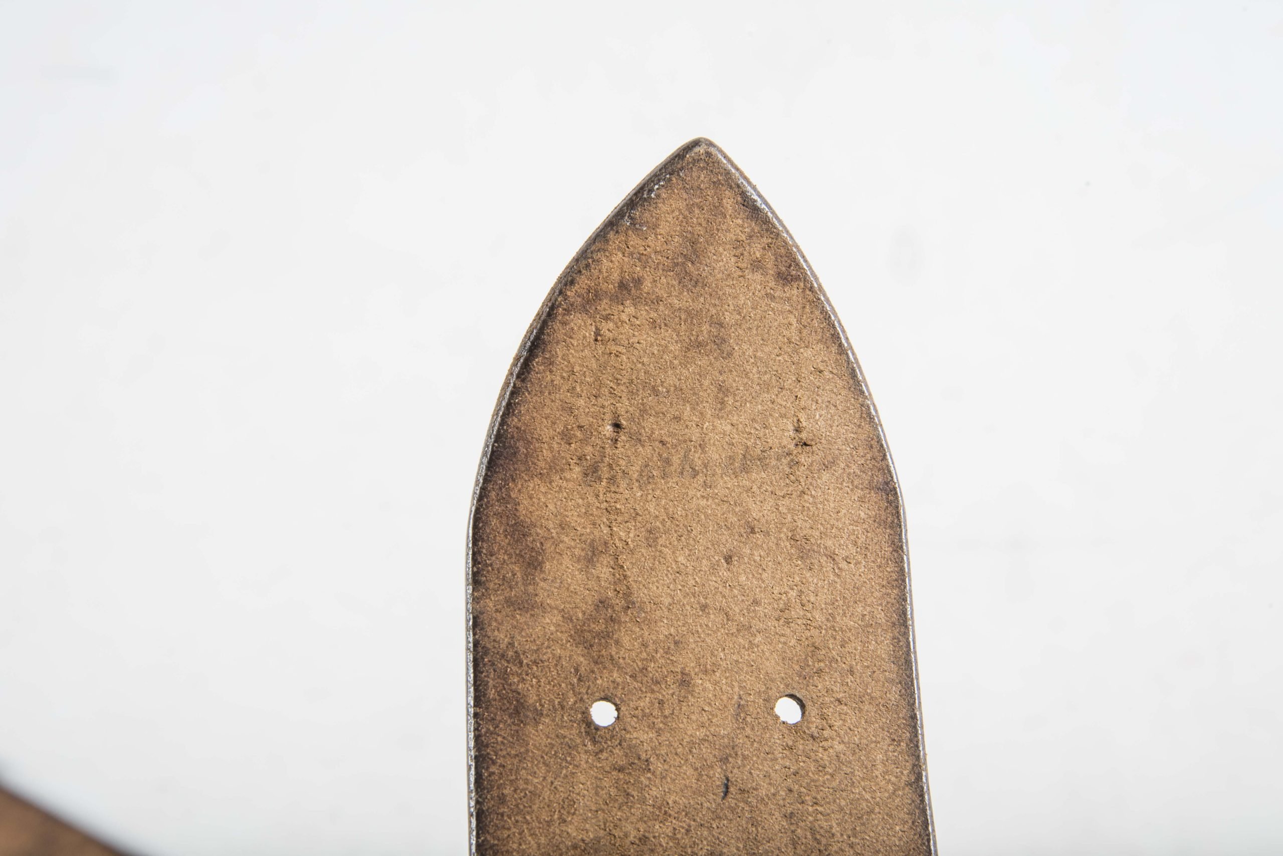 Leather officers Zweidorn belt marked Lüneschloss Solingen — image 3