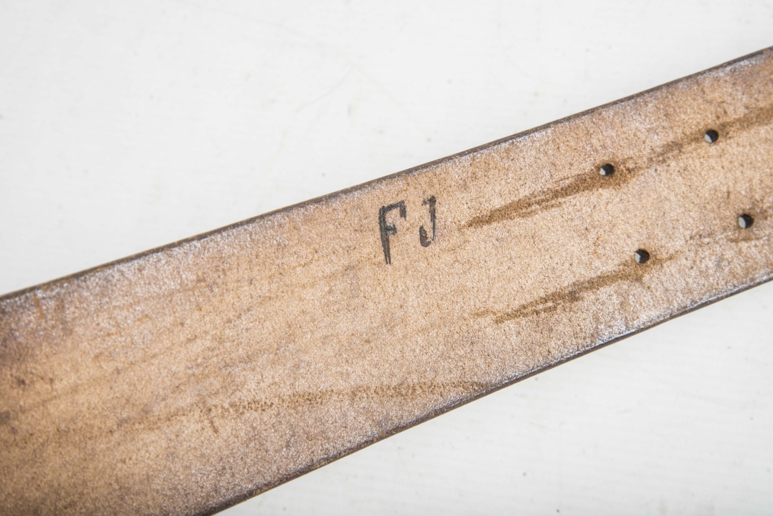 Leather officers Zweidorn belt marked Lüneschloss Solingen — image 5