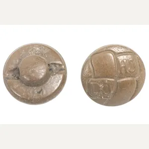 1x Brown phenolic RZM button HJ / DJ 17 mm