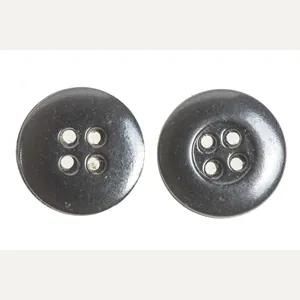 1x Black phenolic button for wraps and trousers 15 mm