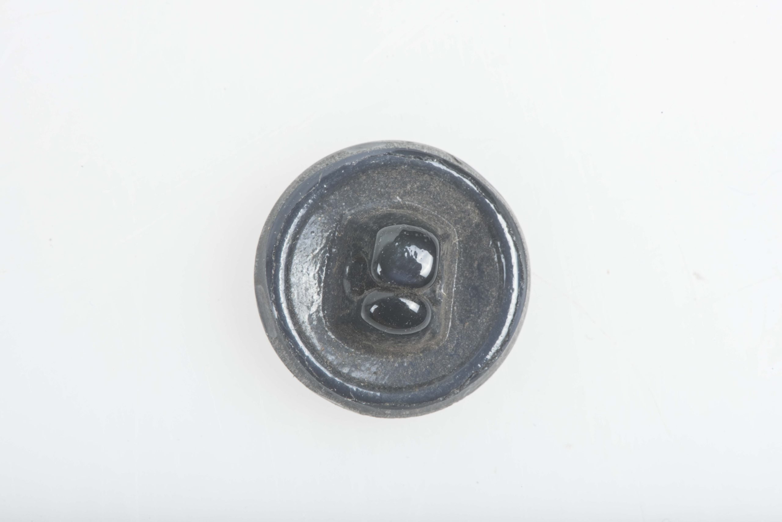 1x Blue glass Luftwaffe M43 cap button 15 mm — image 2