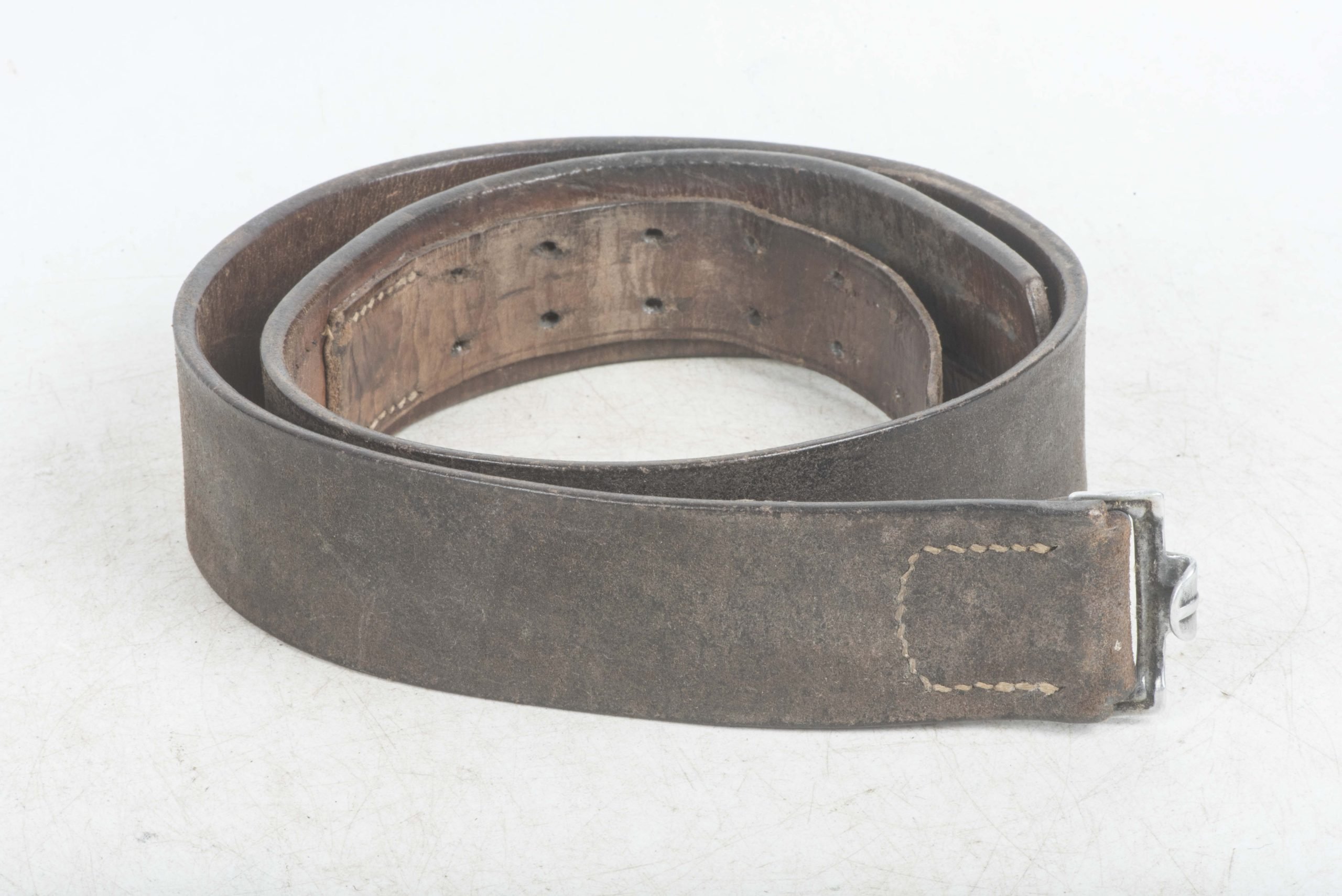 Pre war leather equipment belt size 90 marked Wilh. Brand, Heidelberg 1938 — image 2