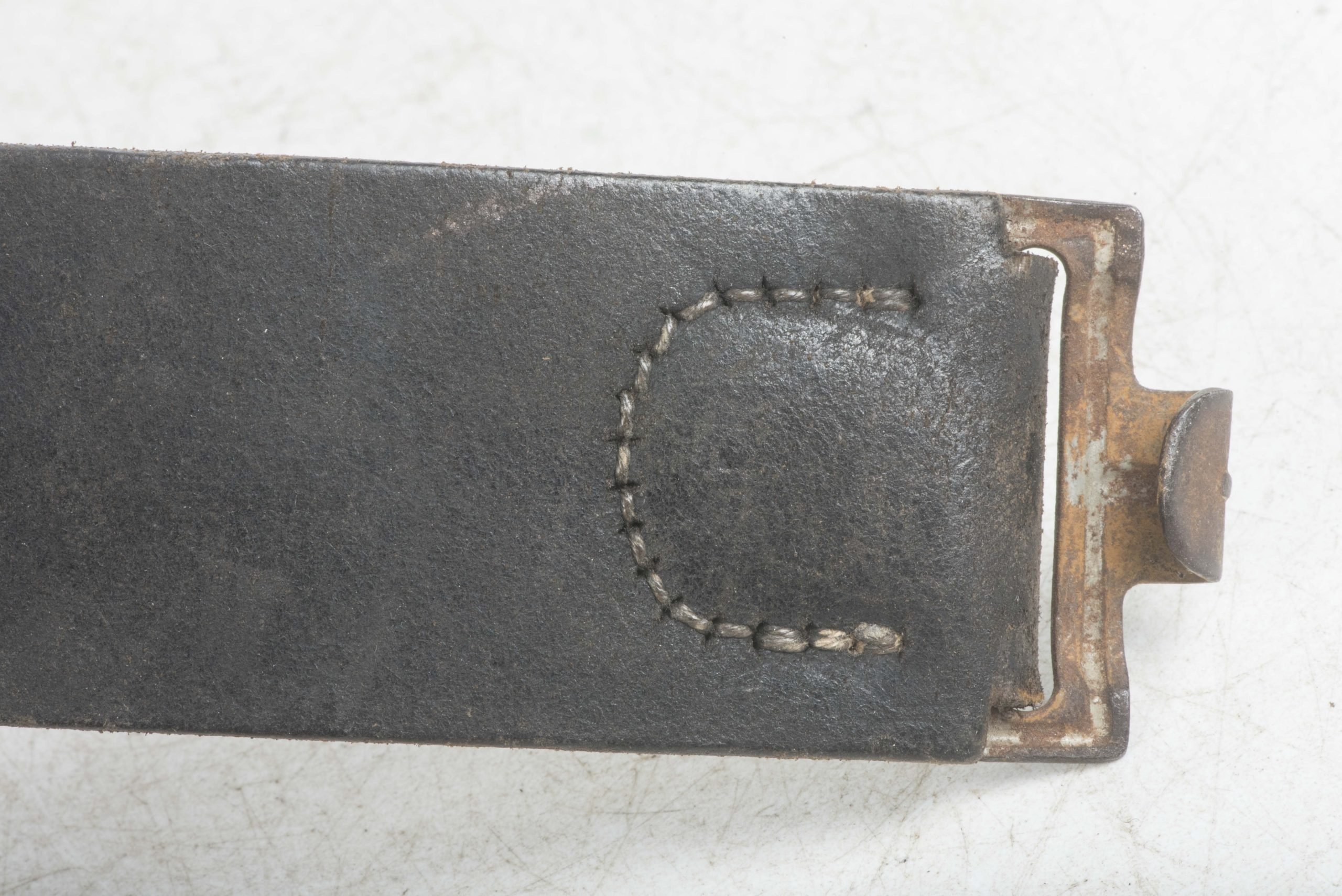 Leather equipment belt marked Wittkop & Co., Bielefeld 1942 named Uffz. Jung — image 5