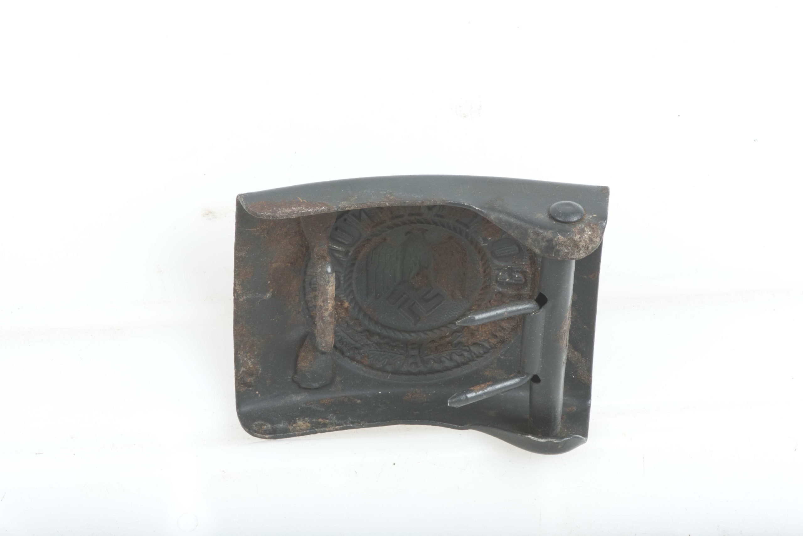 Late war steel blue Heer belt buckle by Overhoff & Cie, Lüdenscheid — image 4