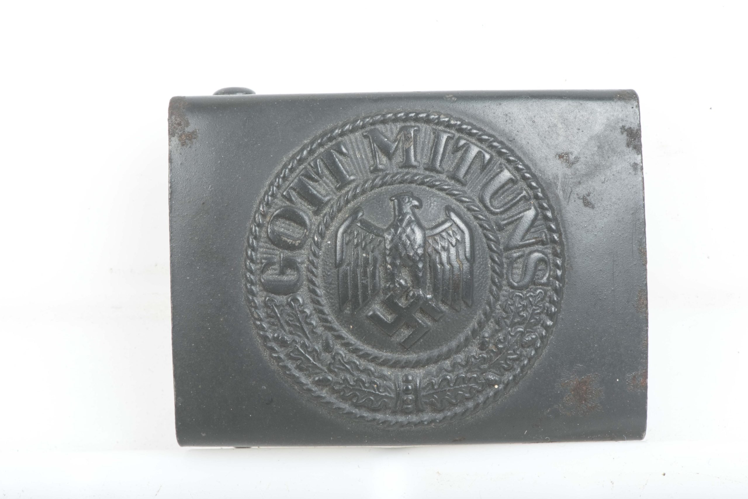 Late war steel blue Heer belt buckle by Overhoff & Cie, Lüdenscheid — image 6