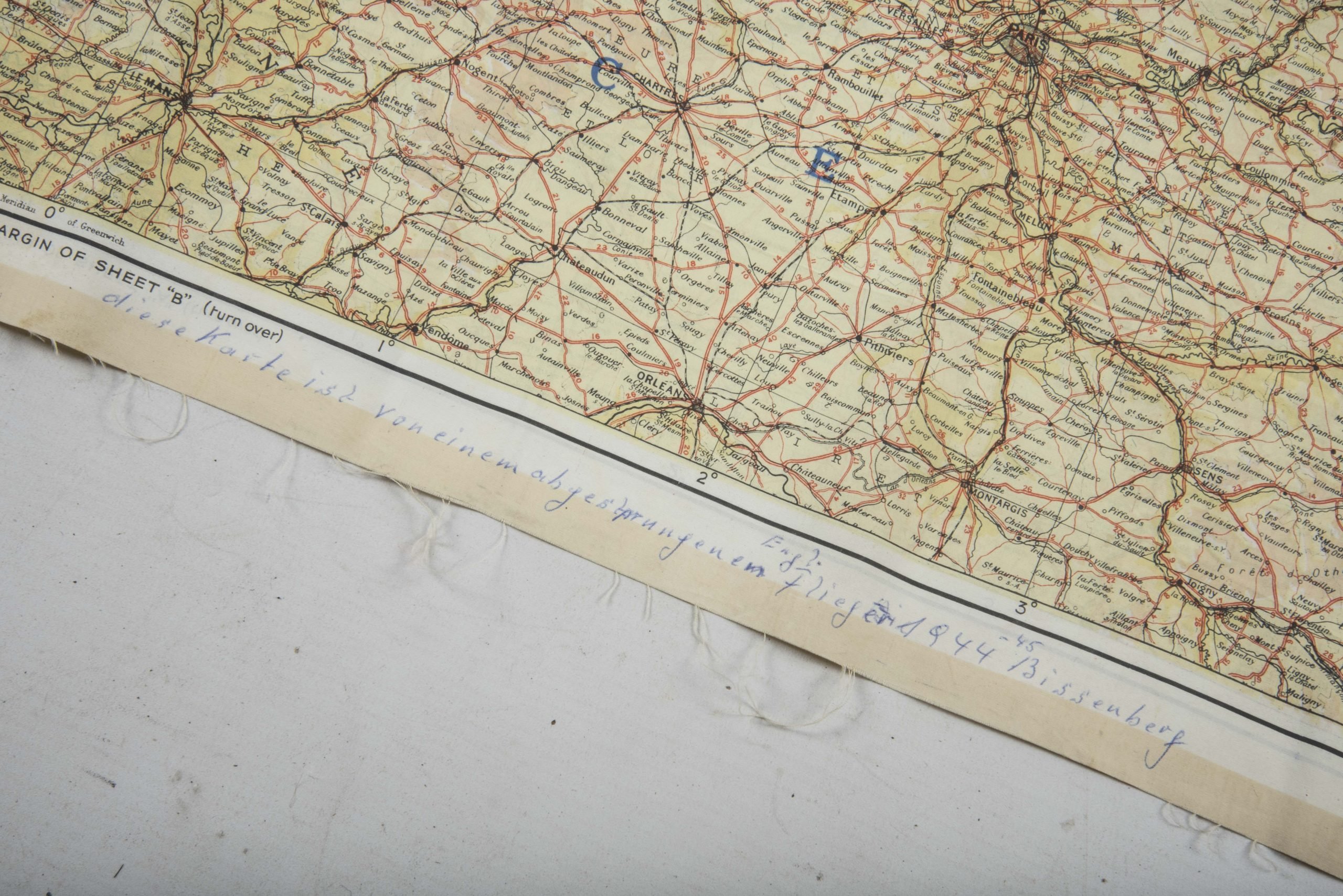 Silk escape map 43A/43B France, Holland, Belgium — image 2