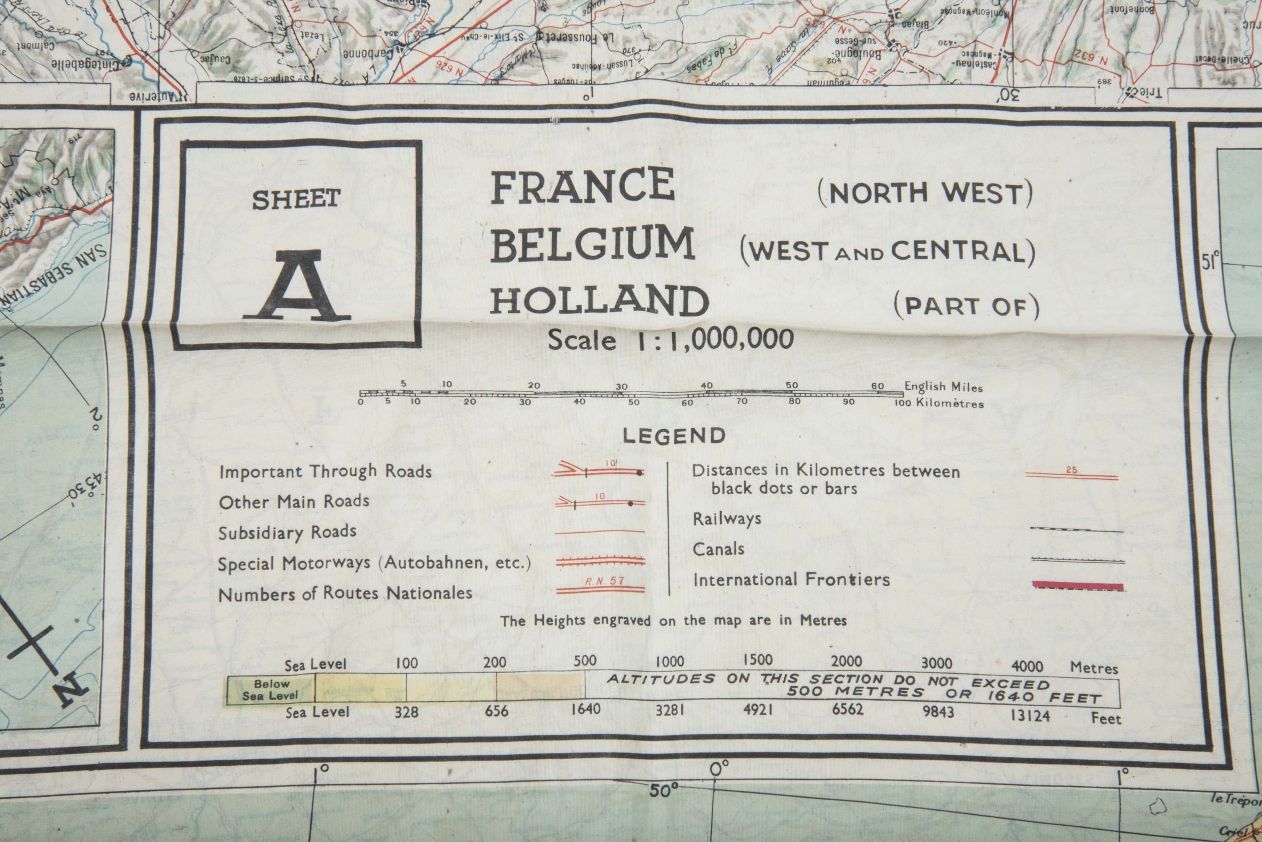 Silk escape map 43A/43B France, Holland, Belgium — image 4