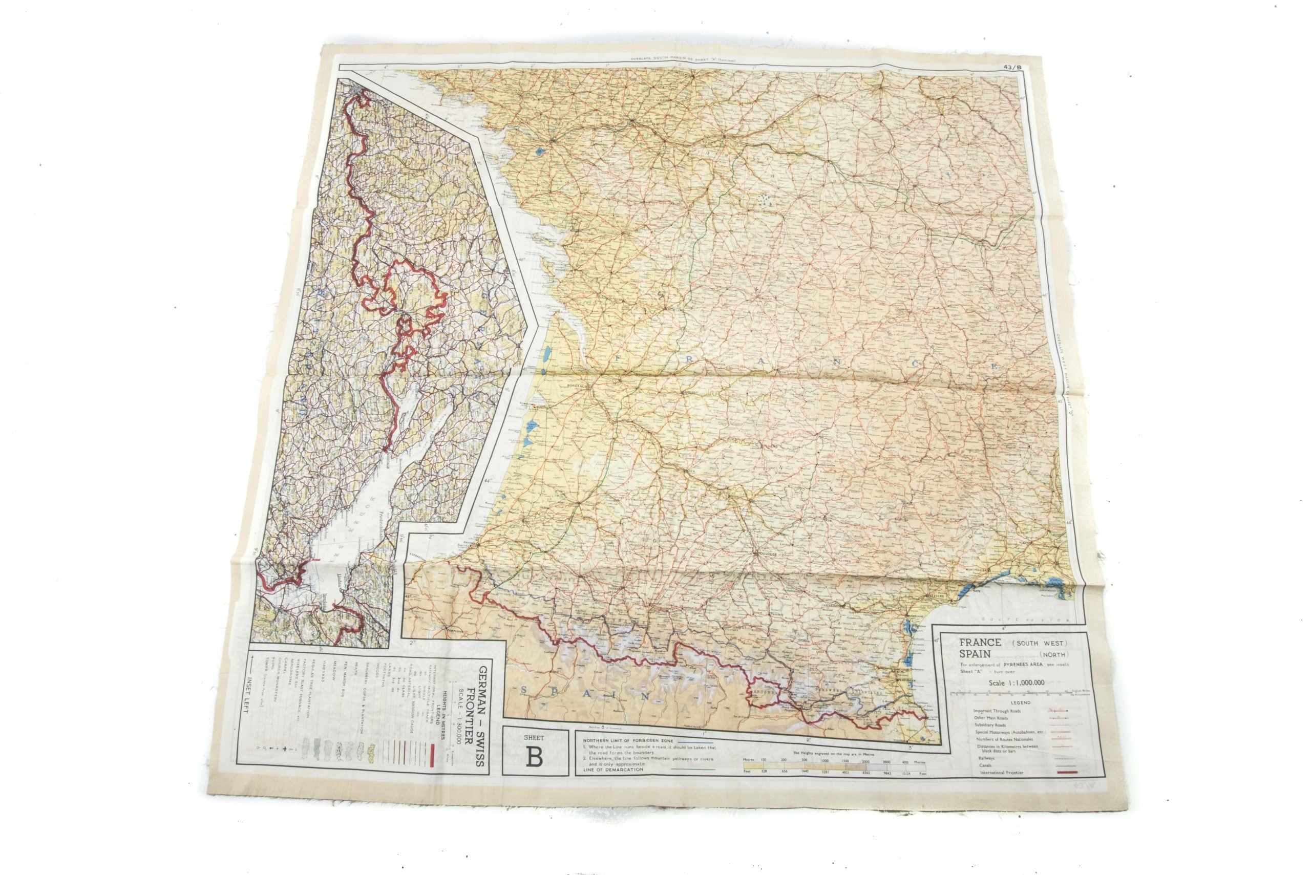 Silk escape map 43A/43B France, Holland, Belgium — image 6