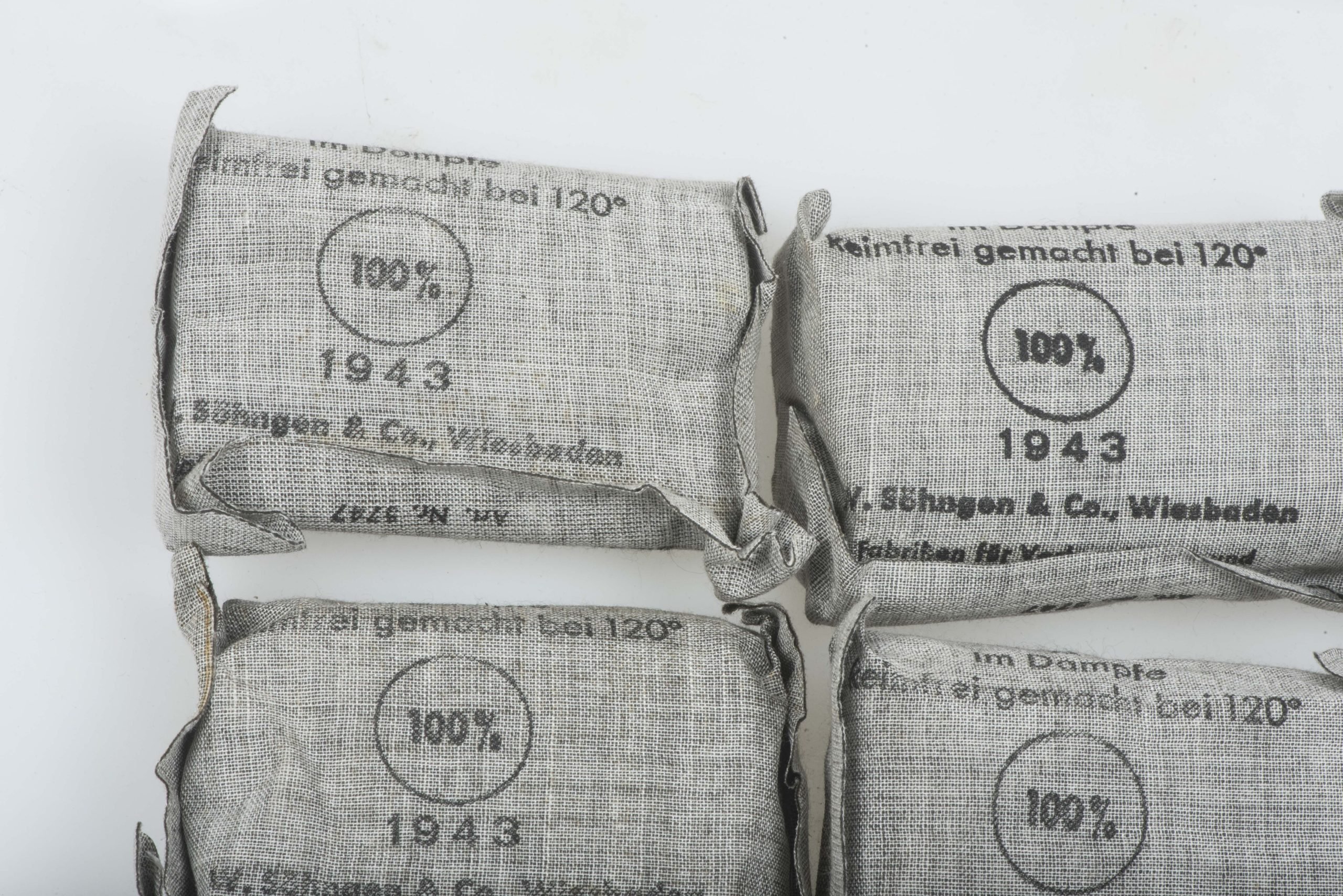 8 matching Sanitäter bandages dated 1943 — image 3