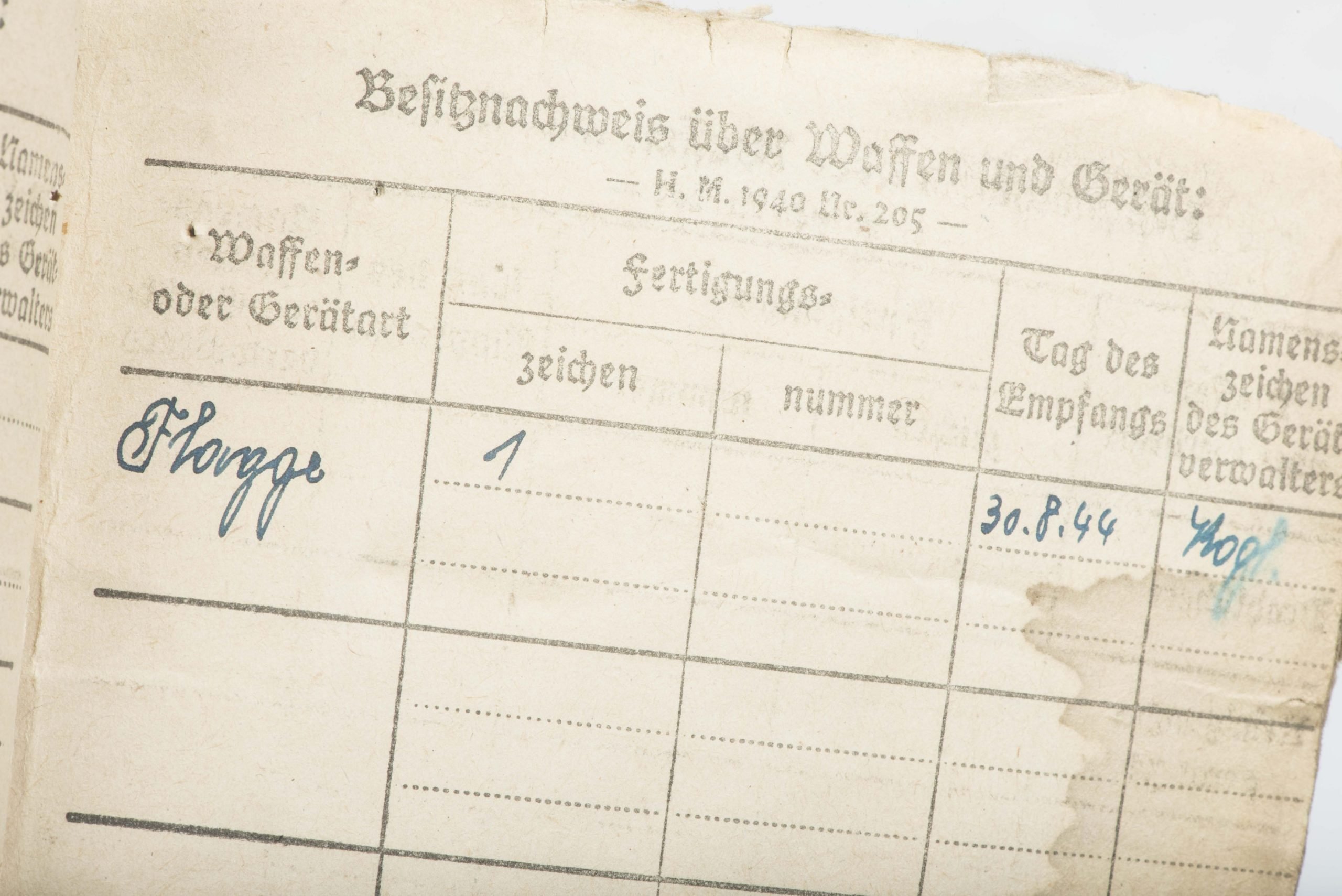 Soldbuch to Karl Ernst Sonntag, Grenadier Regiment 1044 — image 19