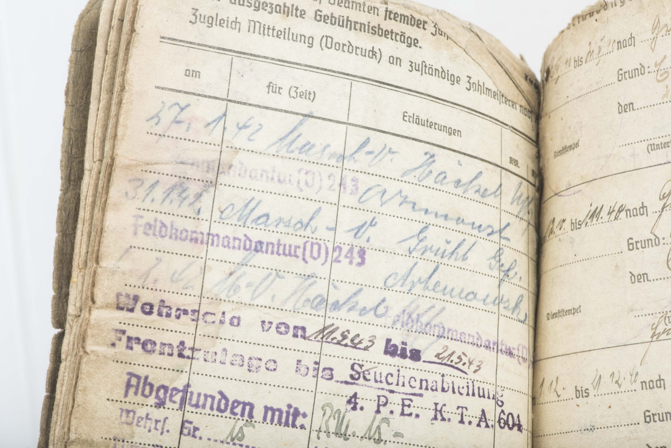Soldbuch to Karl Ernst Sonntag, Grenadier Regiment 1044 — image 27