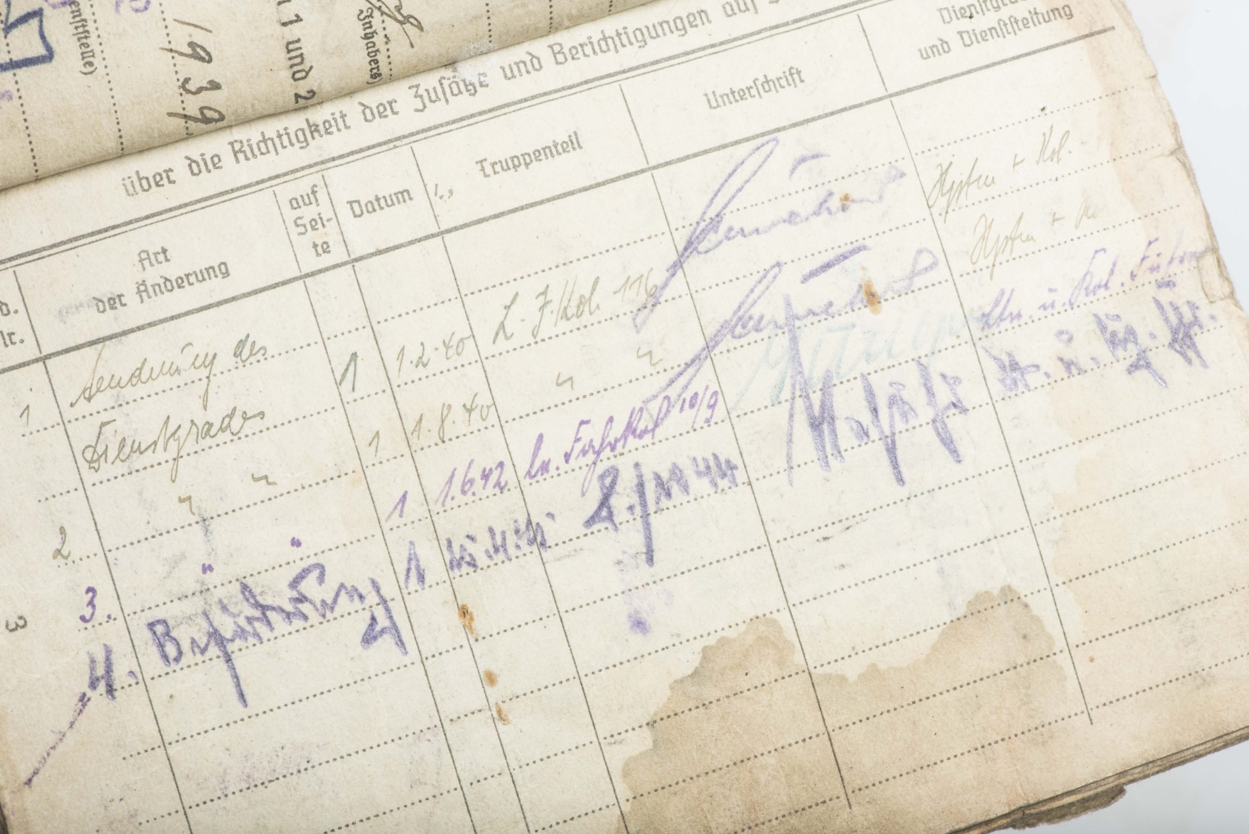 Soldbuch to Karl Ernst Sonntag, Grenadier Regiment 1044 — image 9