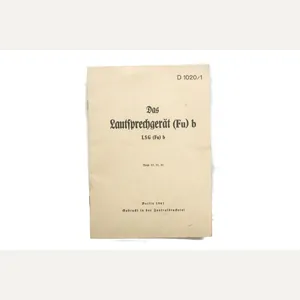 D 1020/1 Das Lautsprechgerät (fu) b LSG (Fu) b 17.11.41