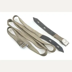 Textbook late war matching set of gasmask canister straps marked …