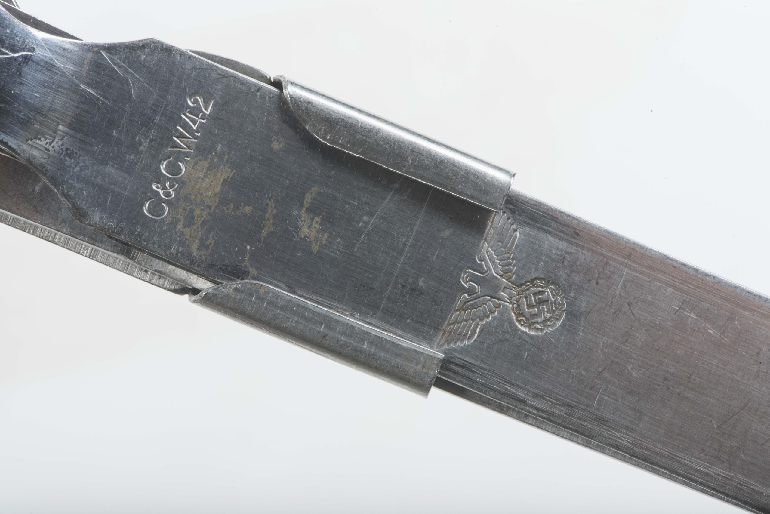 Rare Wehrmacht issue field cutlery set marked C&CW 42 — image 3