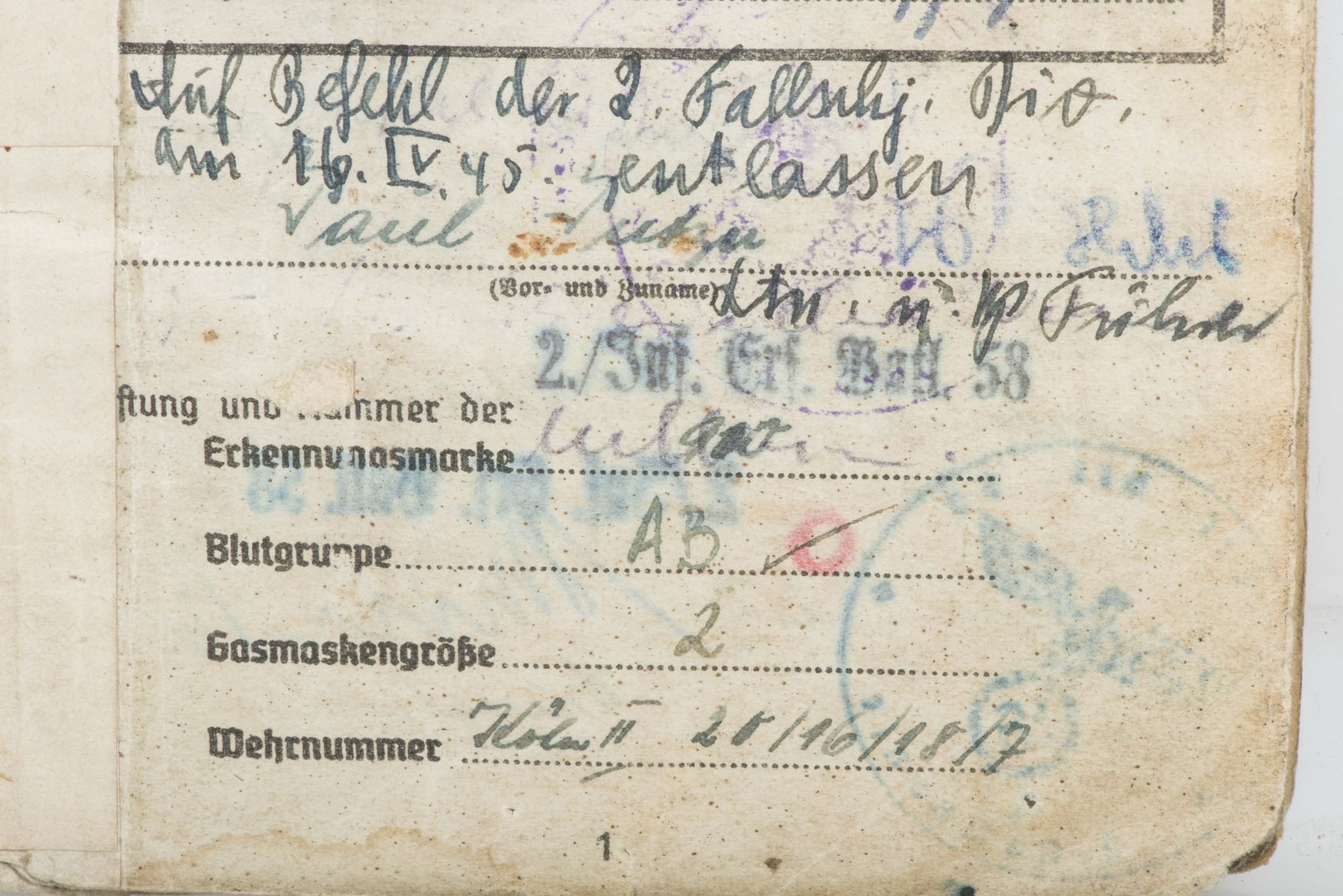 Nahkampfspange Soldbuch grouping Paul Pützer, Grenadier-Regiment 453 and 2. Fallschirmjäger-Division — image 40