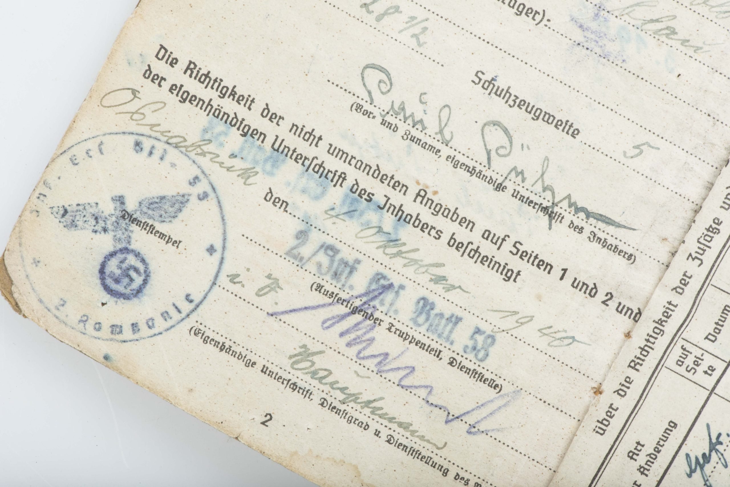 Nahkampfspange Soldbuch grouping Paul Pützer, Grenadier-Regiment 453 and 2. Fallschirmjäger-Division — image 43