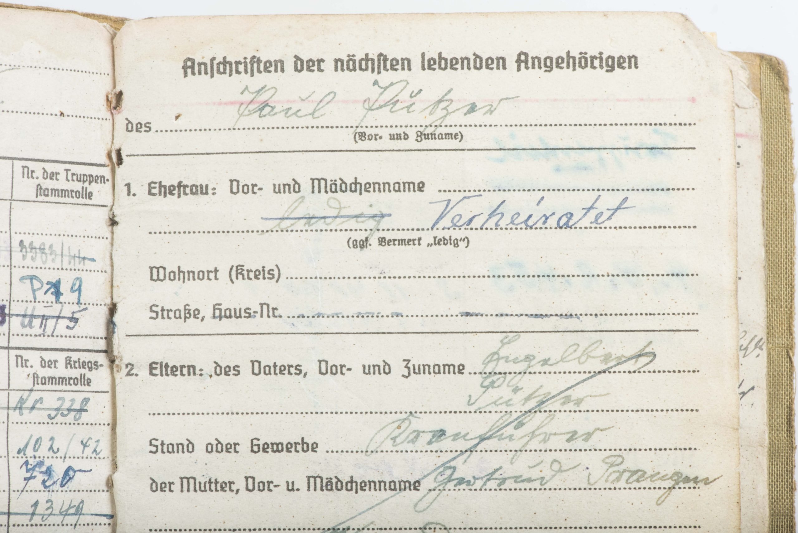 Nahkampfspange Soldbuch grouping Paul Pützer, Grenadier-Regiment 453 and 2. Fallschirmjäger-Division — image 47