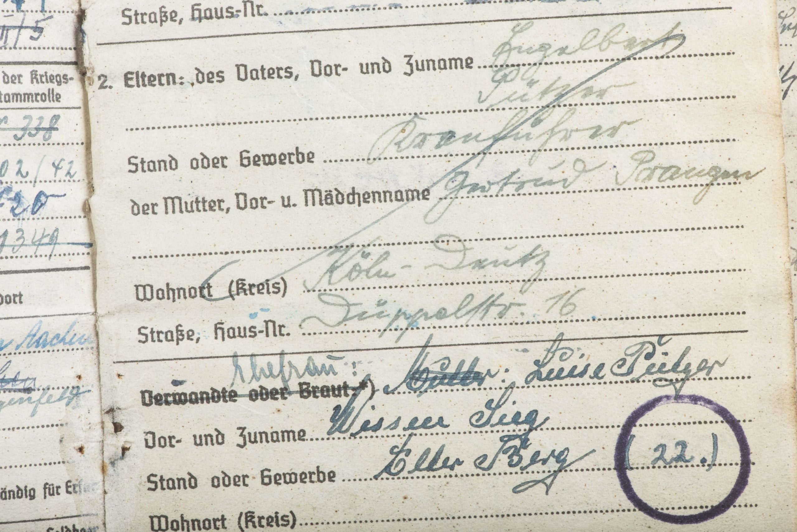 Nahkampfspange Soldbuch grouping Paul Pützer, Grenadier-Regiment 453 and 2. Fallschirmjäger-Division — image 48