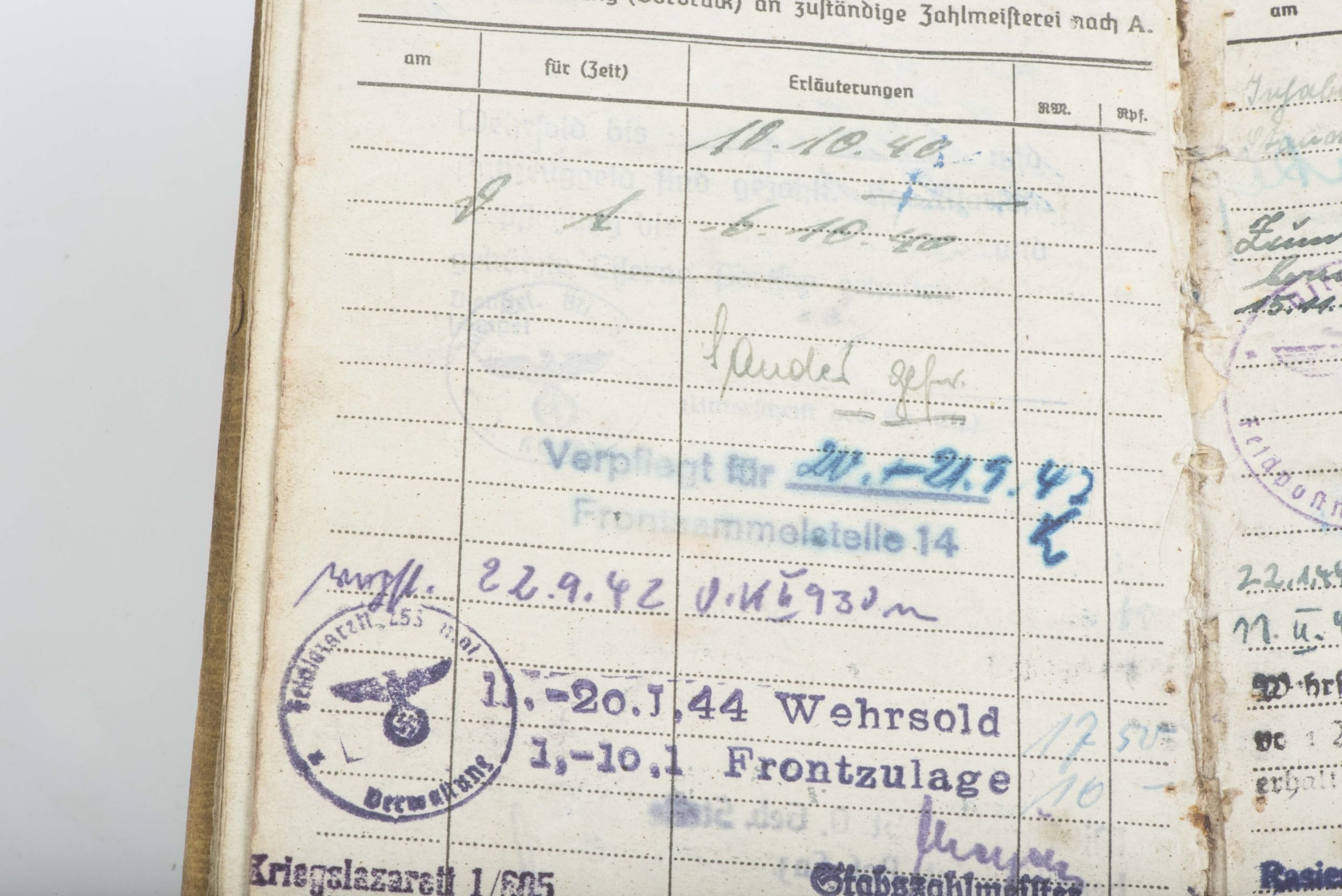 Nahkampfspange Soldbuch grouping Paul Pützer, Grenadier-Regiment 453 and 2. Fallschirmjäger-Division — image 66