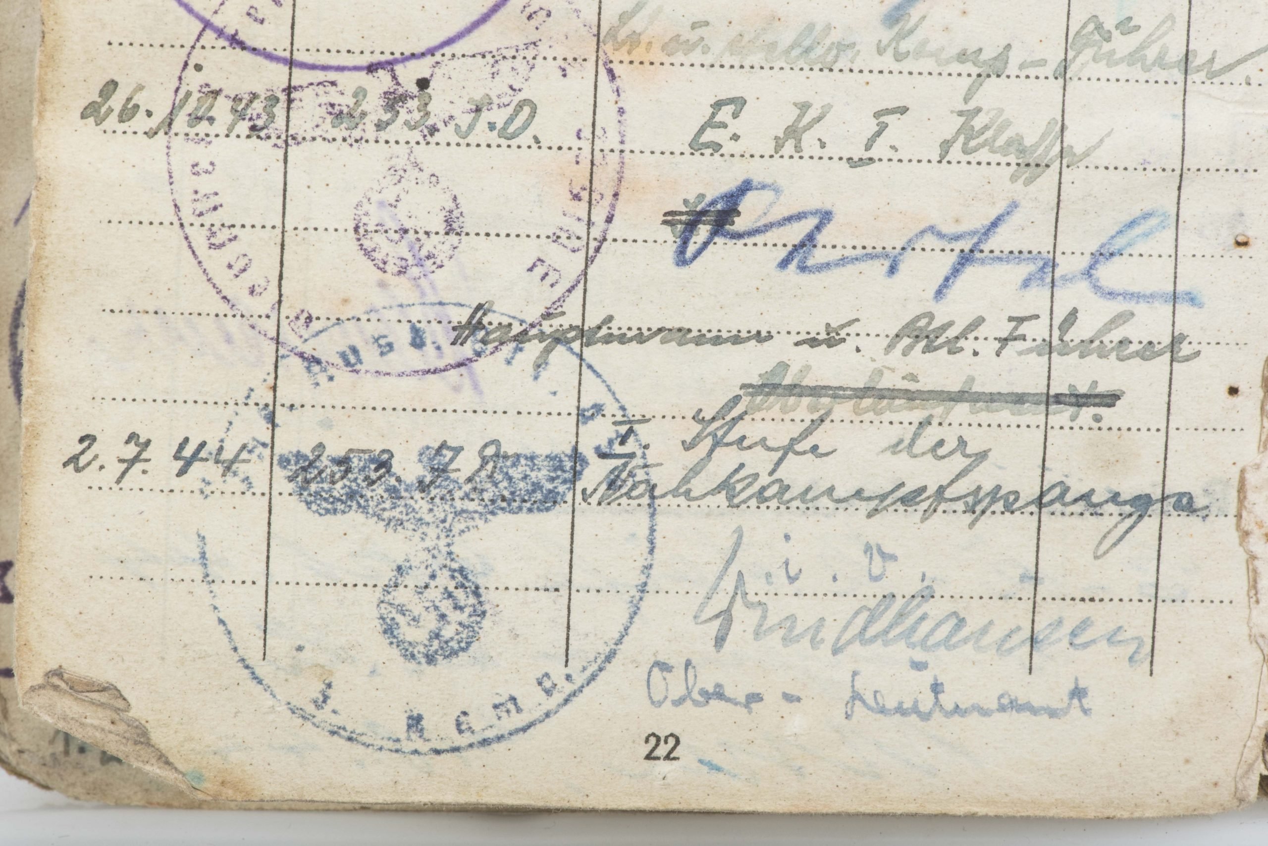 Nahkampfspange Soldbuch grouping Paul Pützer, Grenadier-Regiment 453 and 2. Fallschirmjäger-Division — image 72