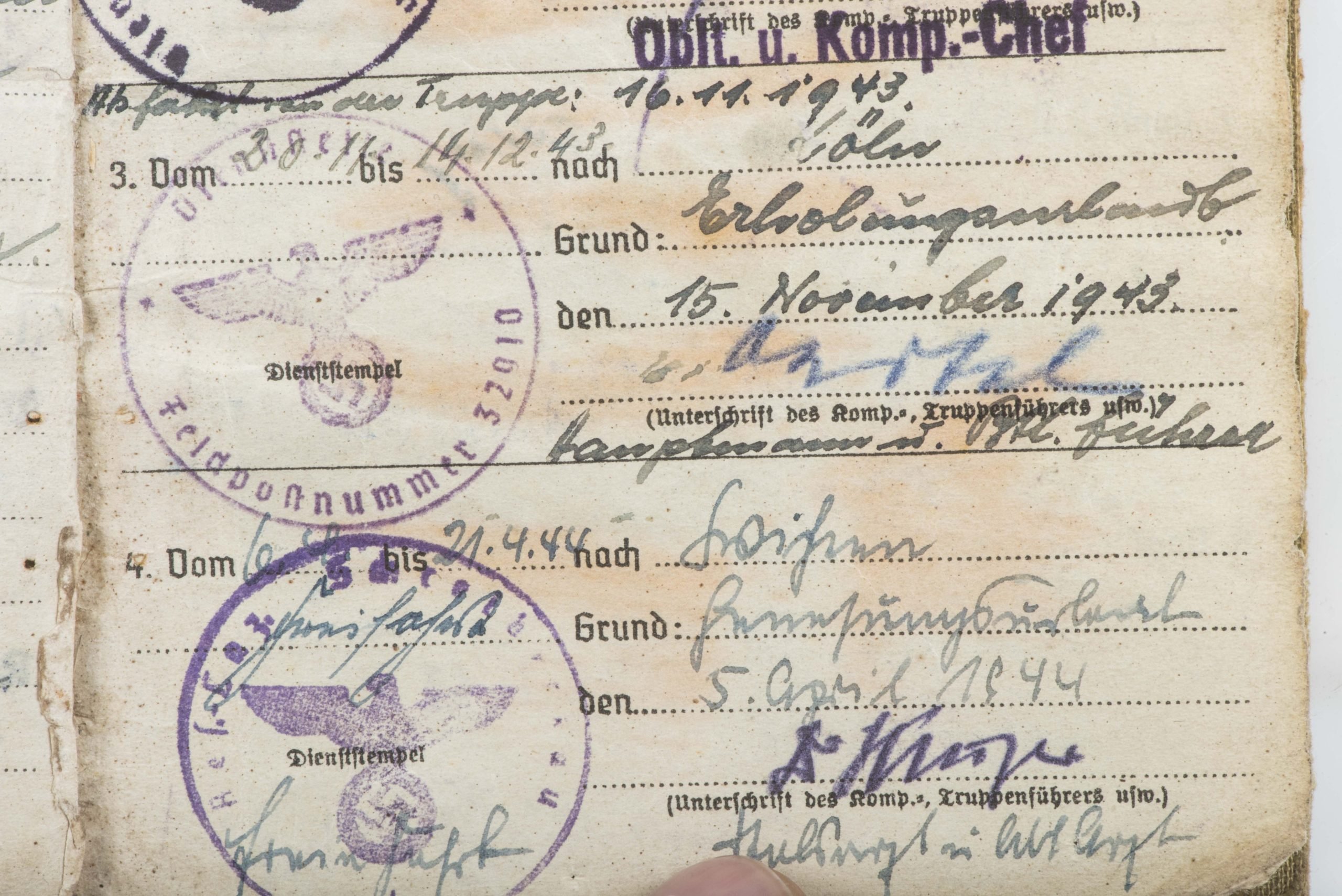 Nahkampfspange Soldbuch grouping Paul Pützer, Grenadier-Regiment 453 and 2. Fallschirmjäger-Division — image 74