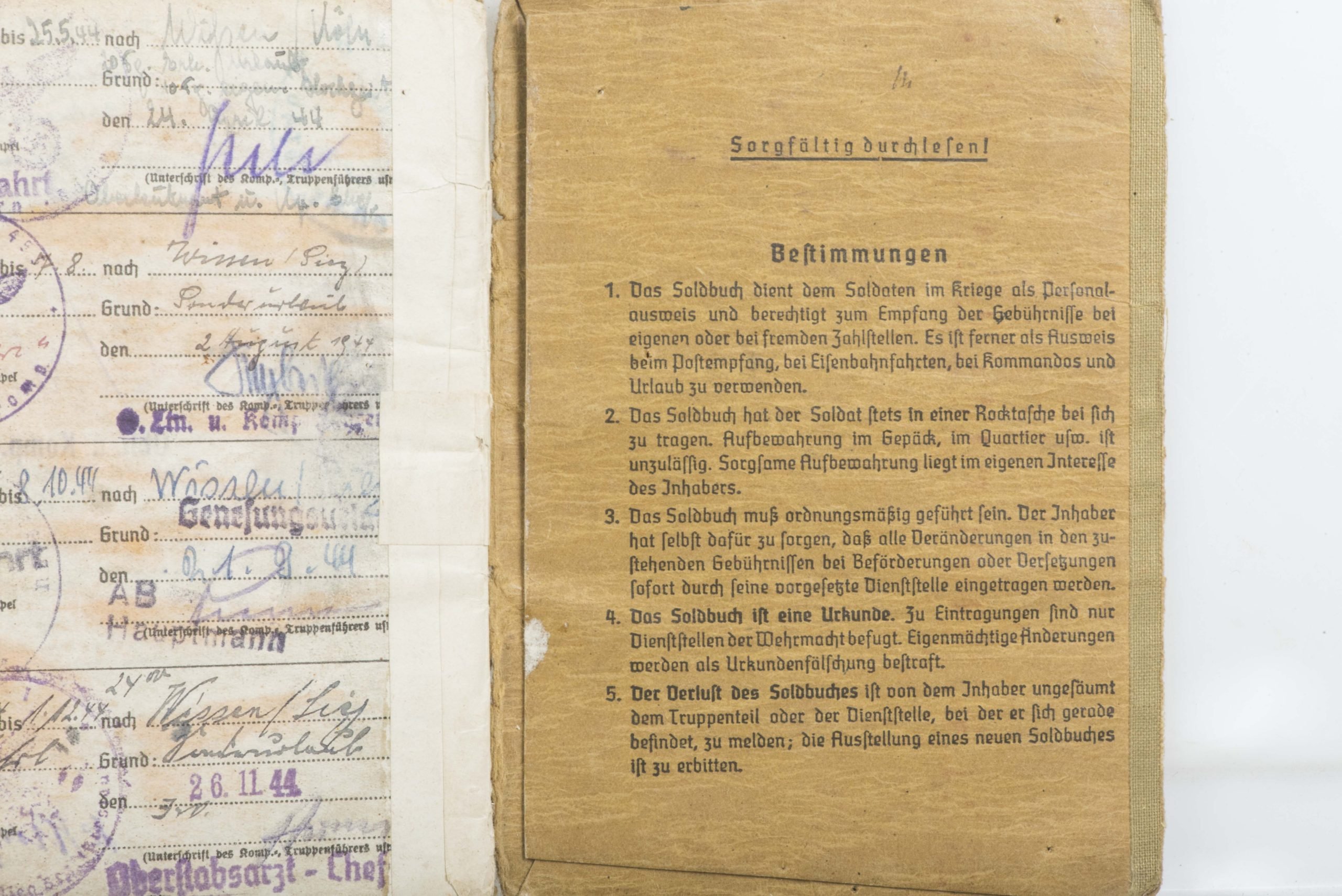 Nahkampfspange Soldbuch grouping Paul Pützer, Grenadier-Regiment 453 and 2. Fallschirmjäger-Division — image 77