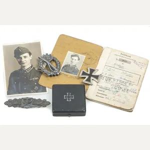 Nahkampfspange Soldbuch grouping Paul Pützer, Grenadier-Regiment 453 and 2. Fallschirmjäger-Division